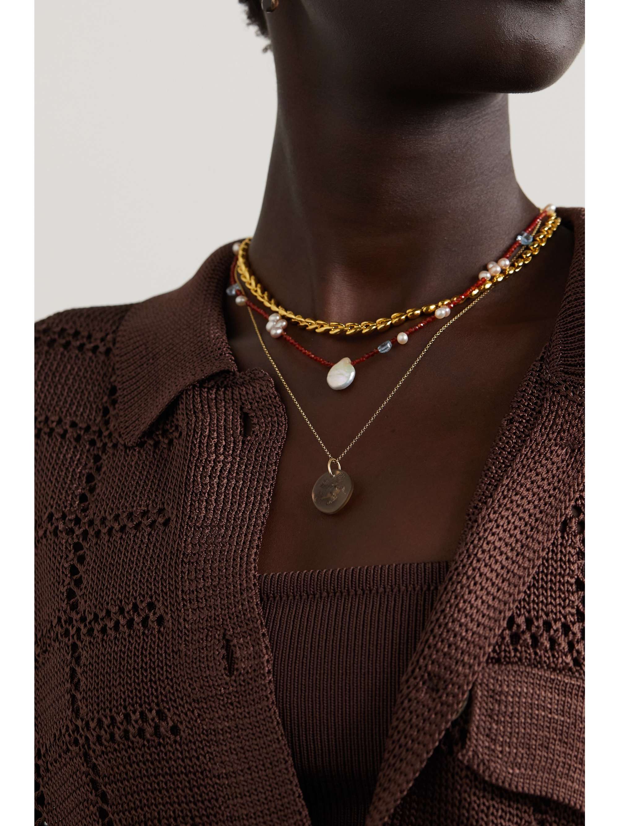 Pegasus gold smokey quartz pendant 