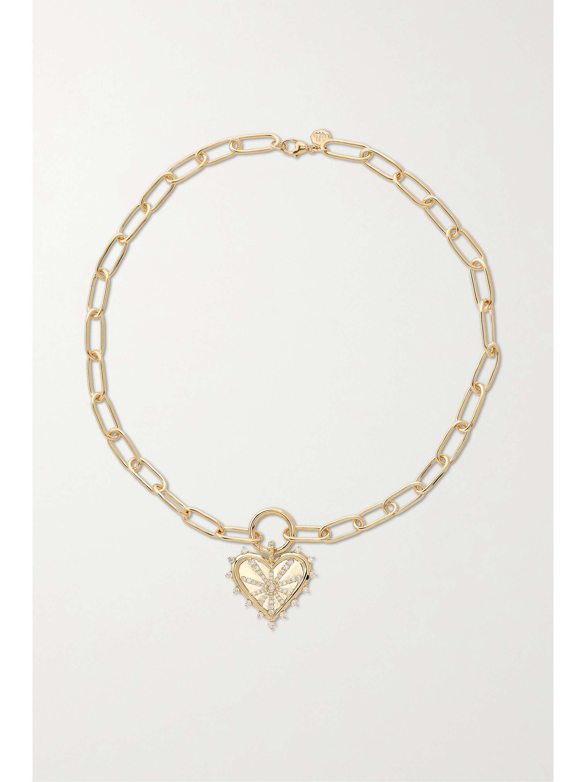 MARLO LAZ Sardinia 14-karat gold diamond necklace