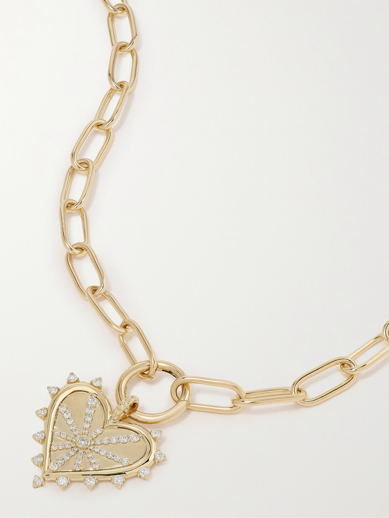 Marlo Laz - Sardinia 14-karat Gold Diamond Necklace - one size 22 Awaiting product image