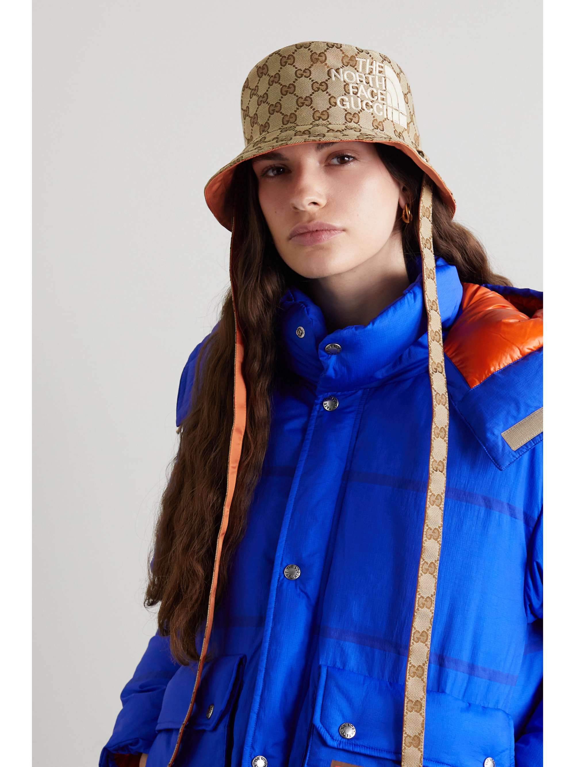 Bob en toile jacquard à broderies x The North Face GUCCI pour femme NETAPORTER