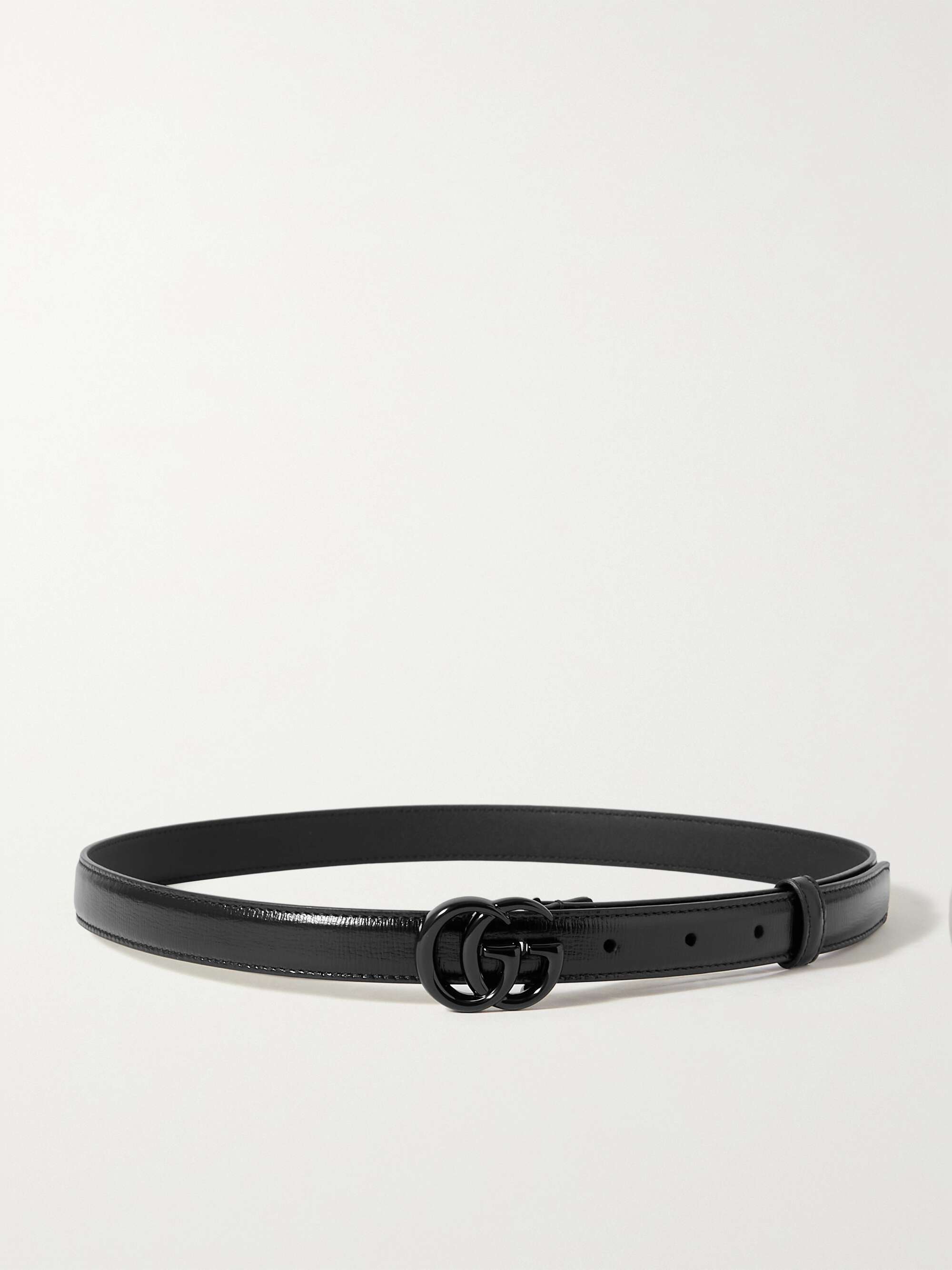 Black Glossed-leather waist belt | GUCCI | NET-A-PORTER