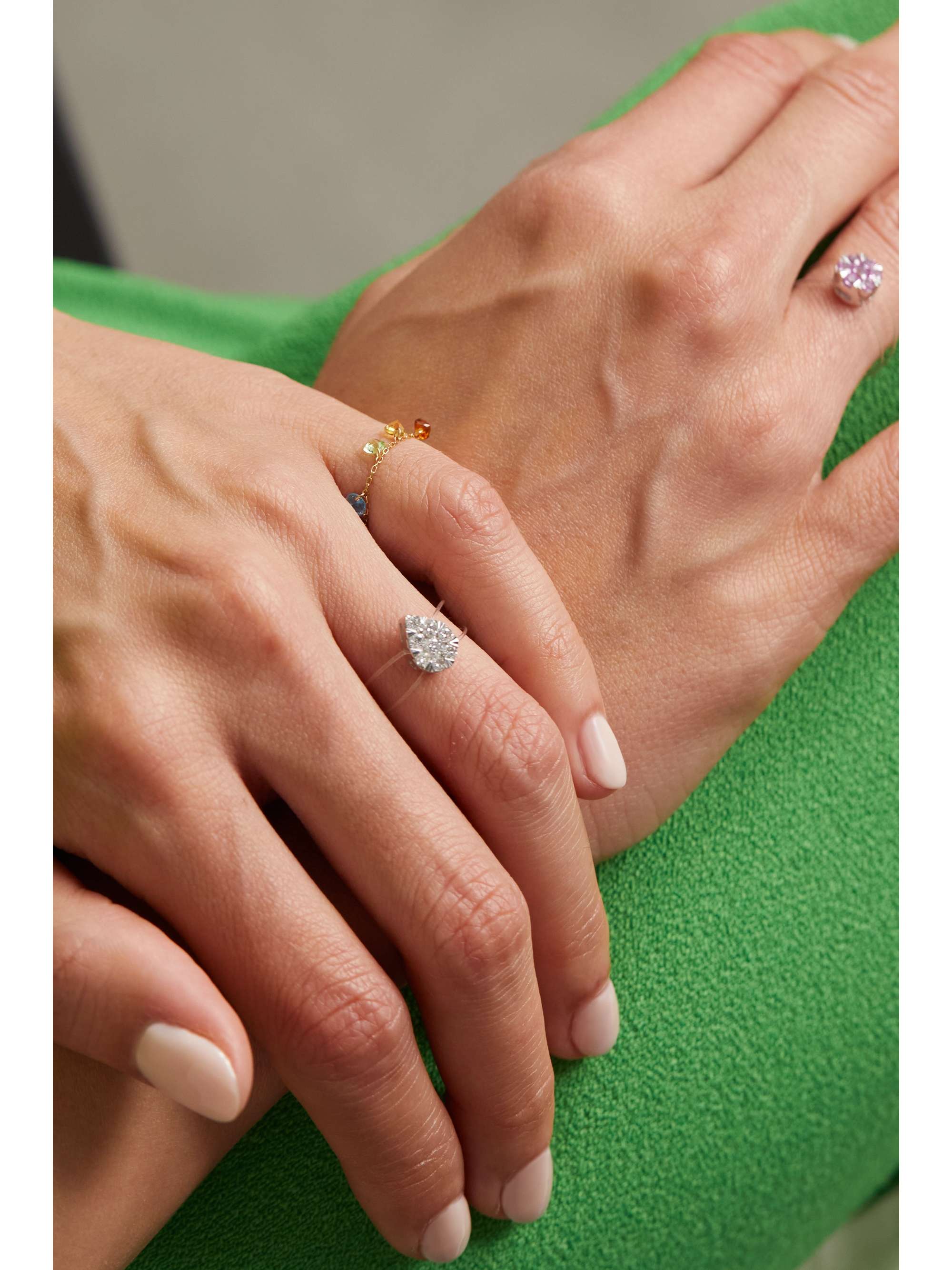 PERSÉE Chakras gold multi-stone ring