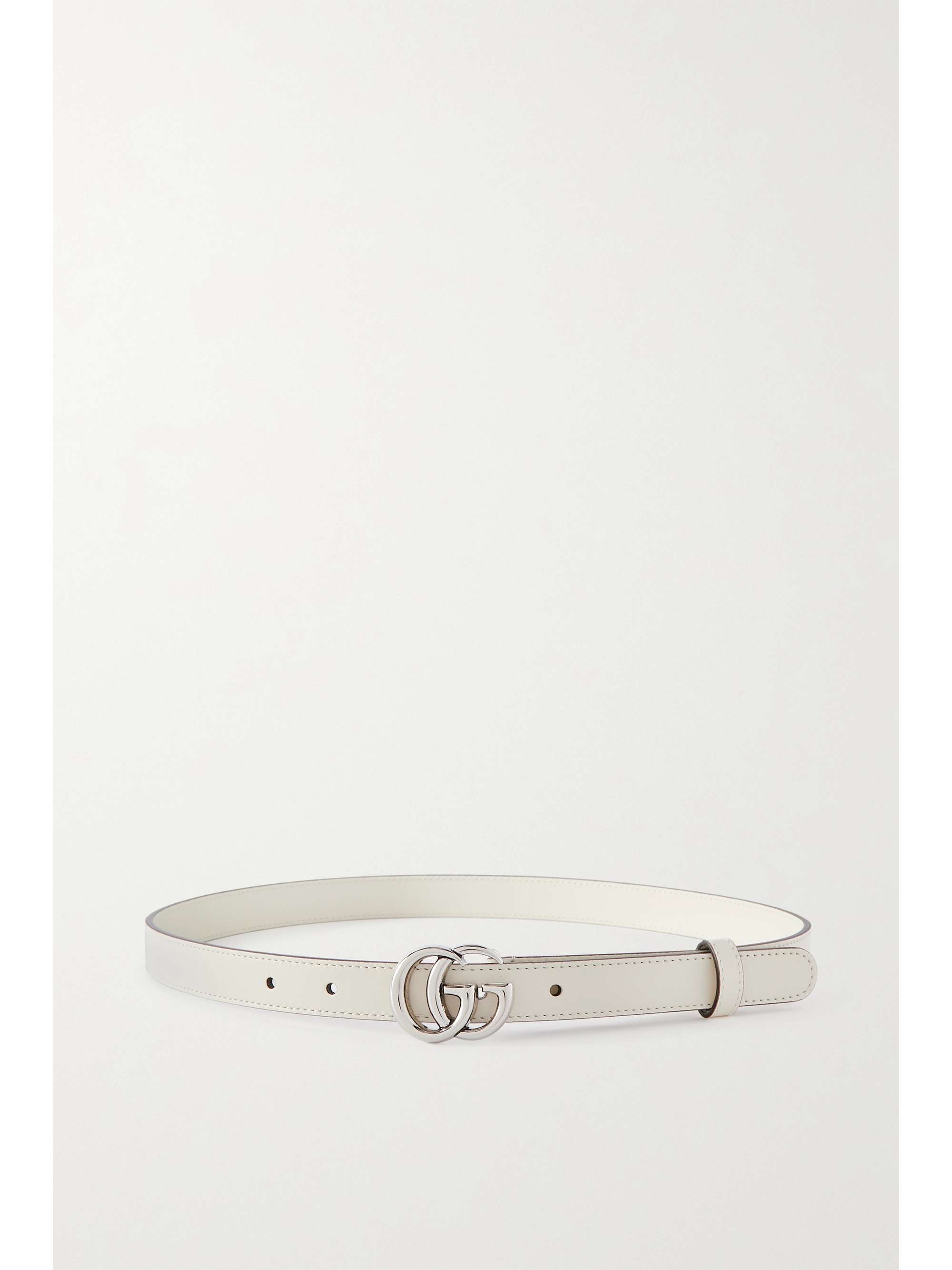 off white leather belt