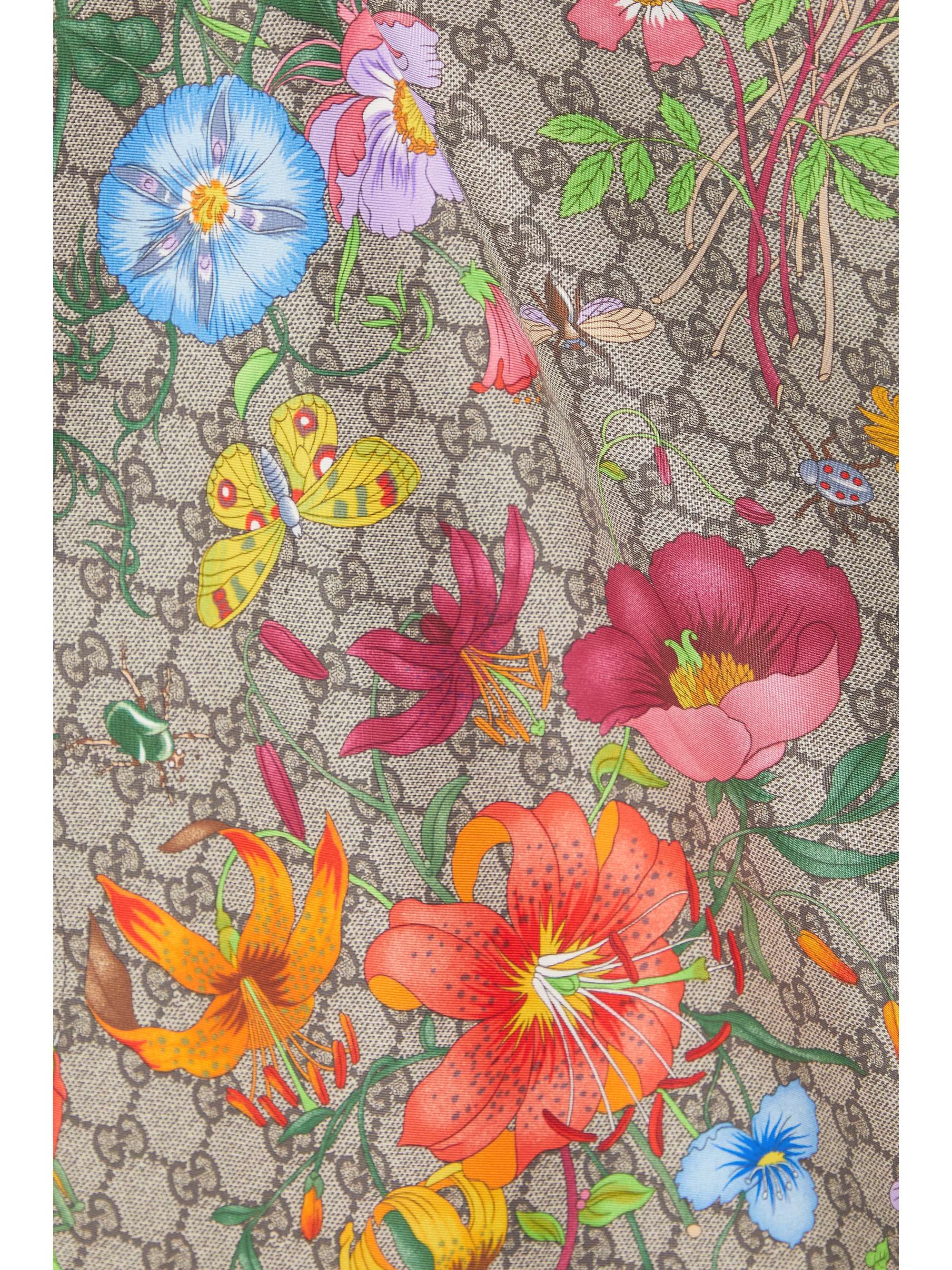 GUCCI Printed silk-twill scarf