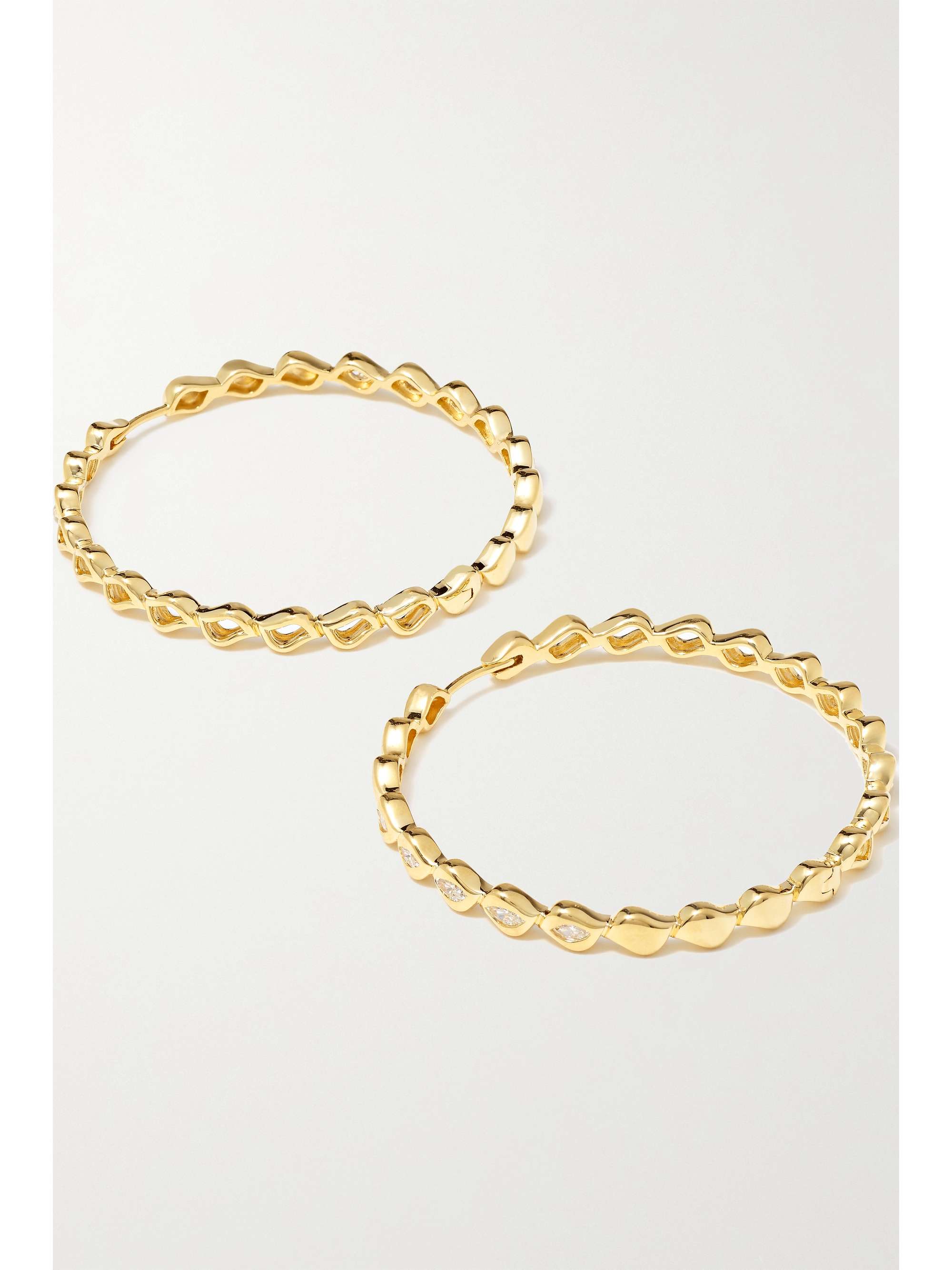 ALMASIKA Harmony Grande 18-karat gold diamond hoop earrings