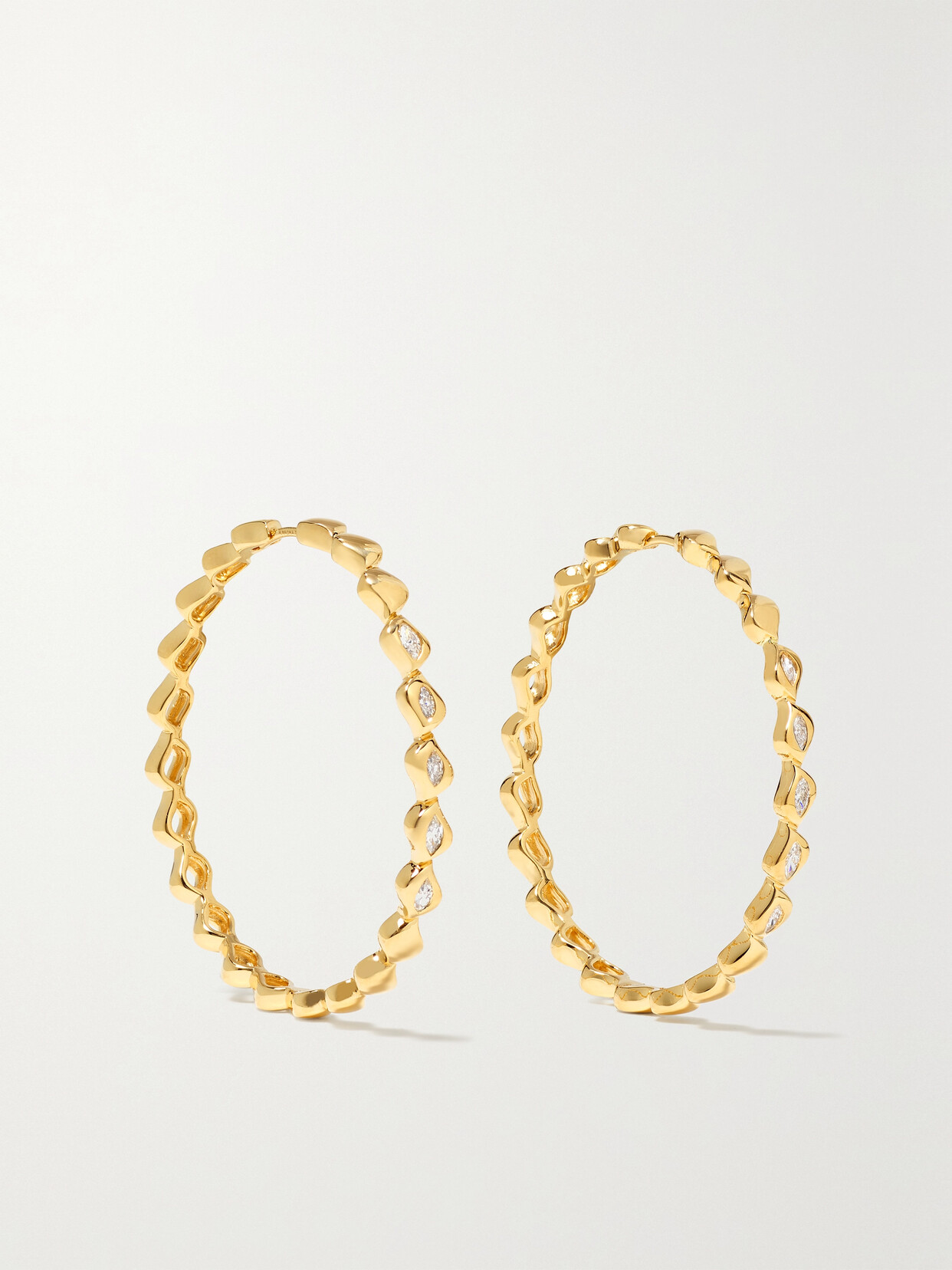 Almasika Harmony Grande 18-karat Gold Diamond Hoop Earrings