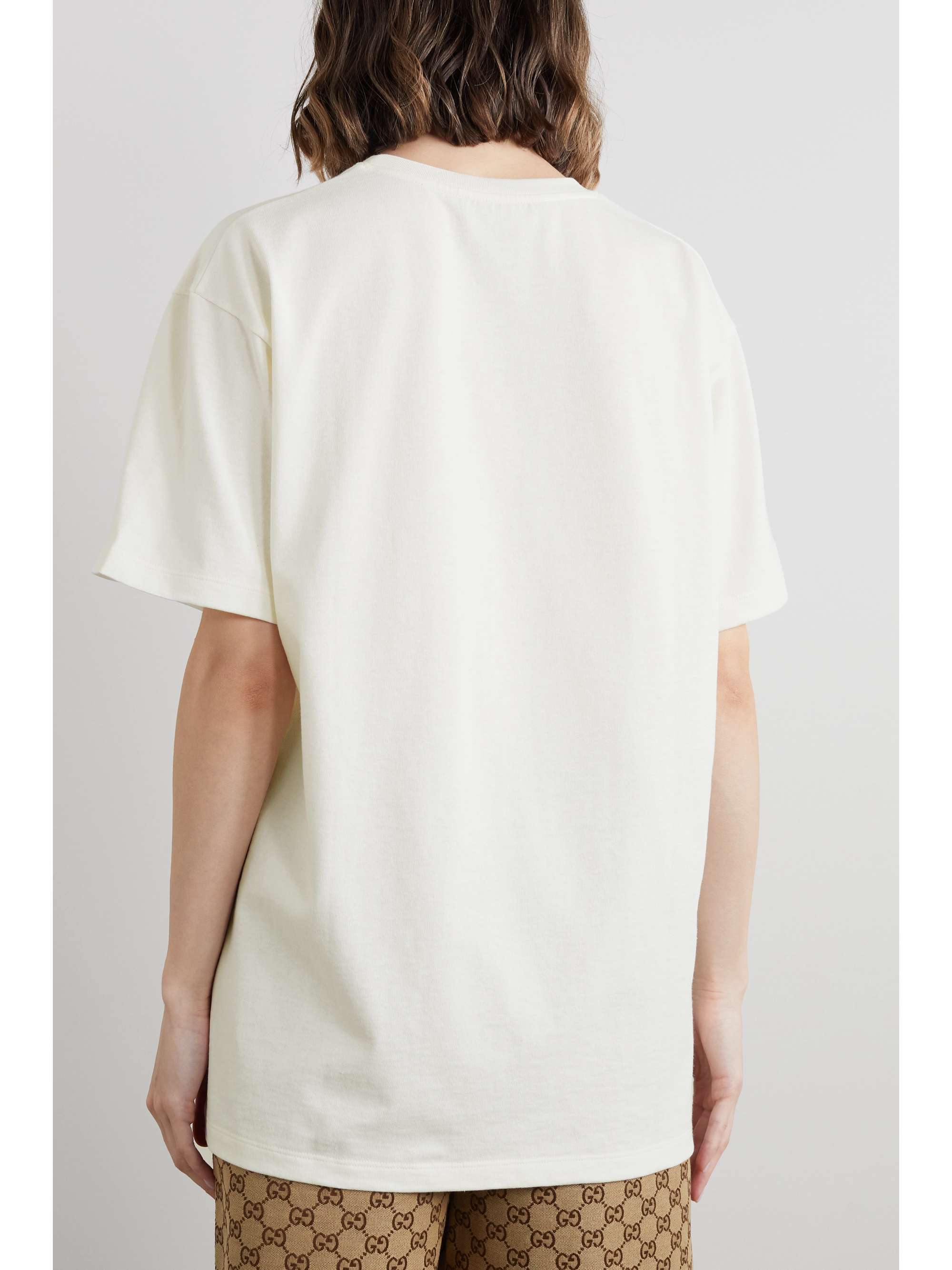 White The North Face Printed Cotton Jersey T Shirt Gucci Net A Porter