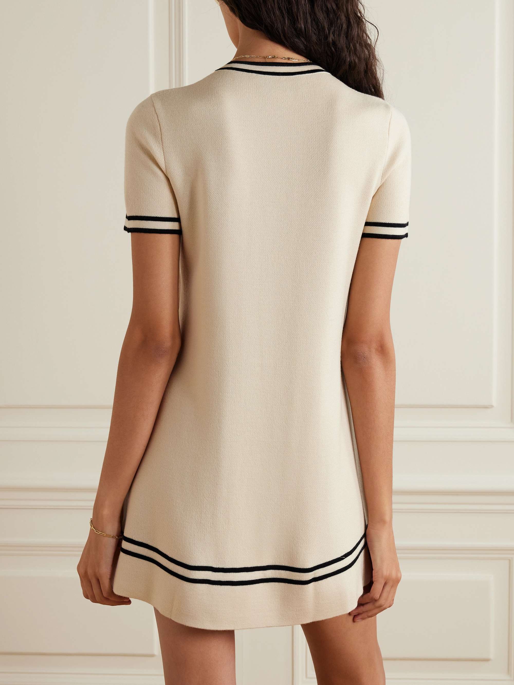 GUCCI Horsebit wool-jacquard mini dress