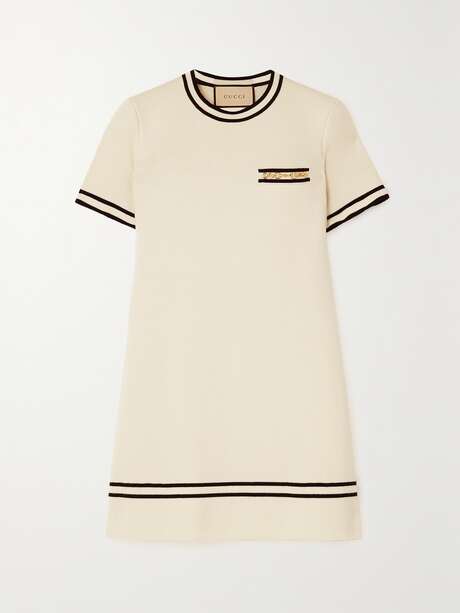 GUCCI Horsebit wool-jacquard mini dress | NET-A-PORTER