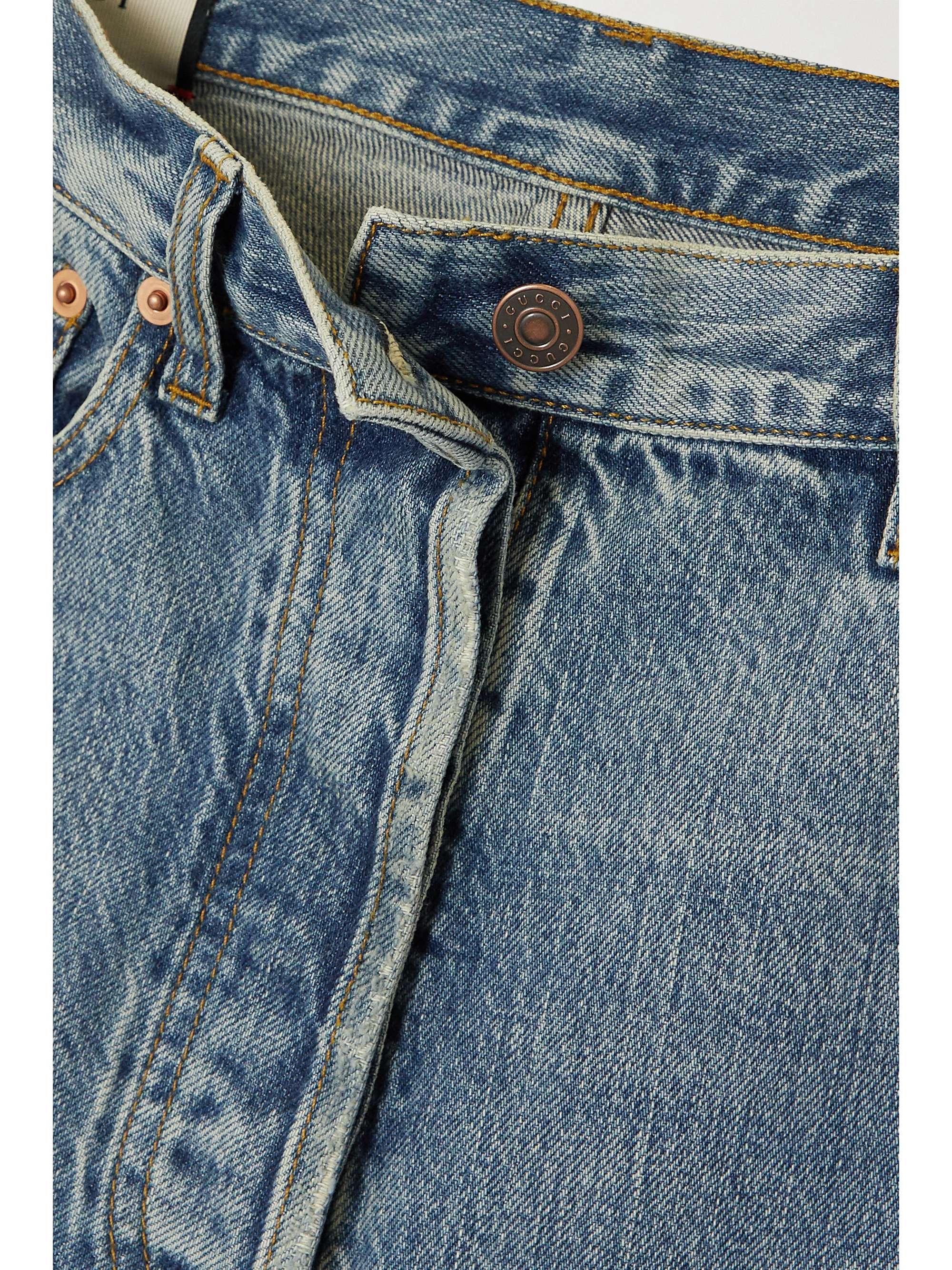 GUCCI Boyfriend-Jeans aus Bio-Denim in Distressed-Optik