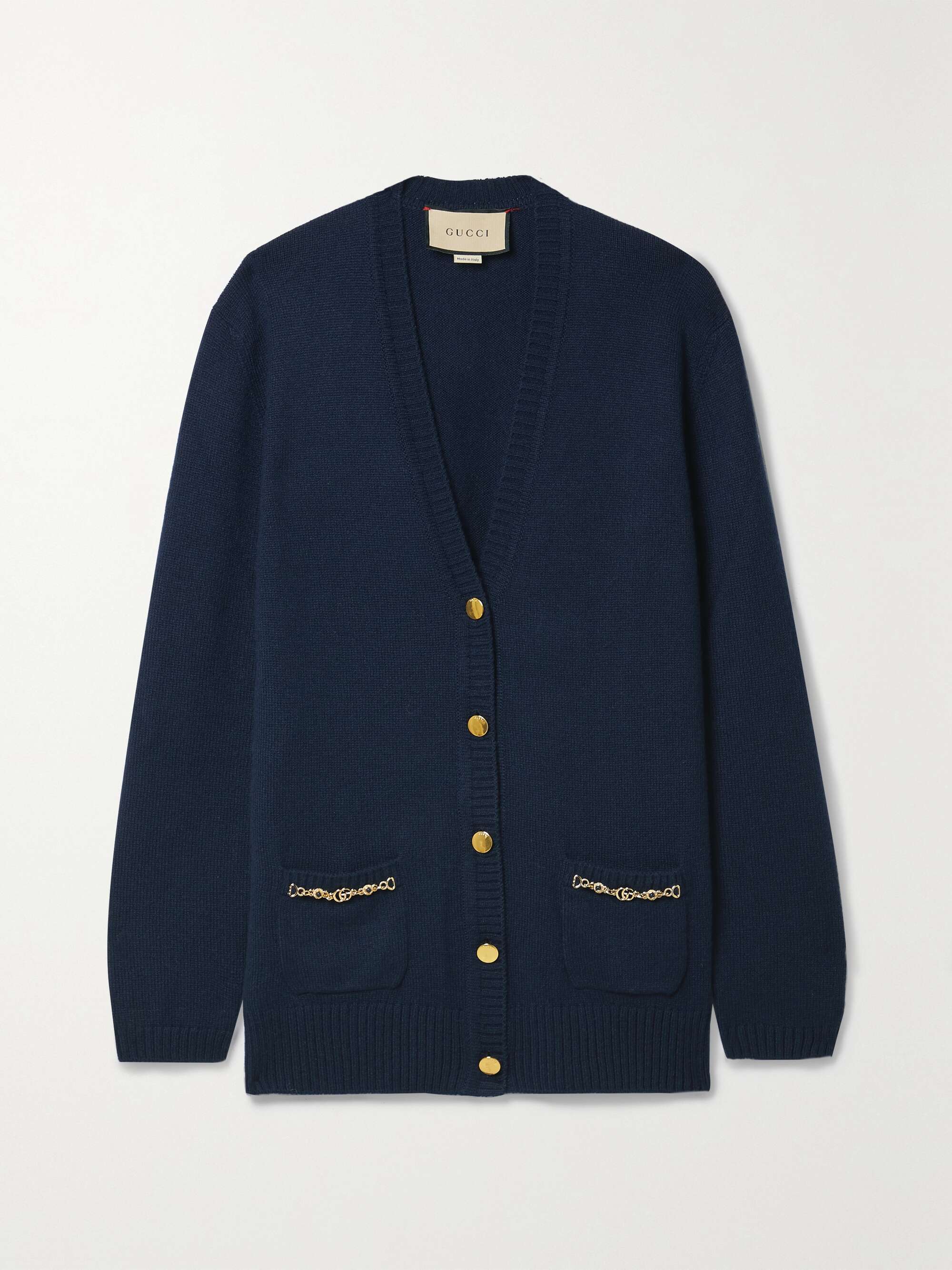 GUCCI Horsebit-detailed cashmere cardigan | NET-A-PORTER