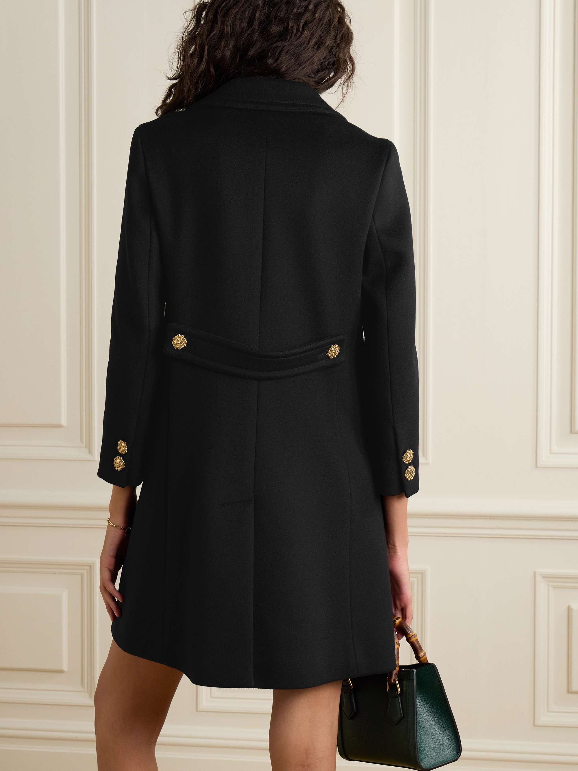 GUCCI Button-embellished wool coat