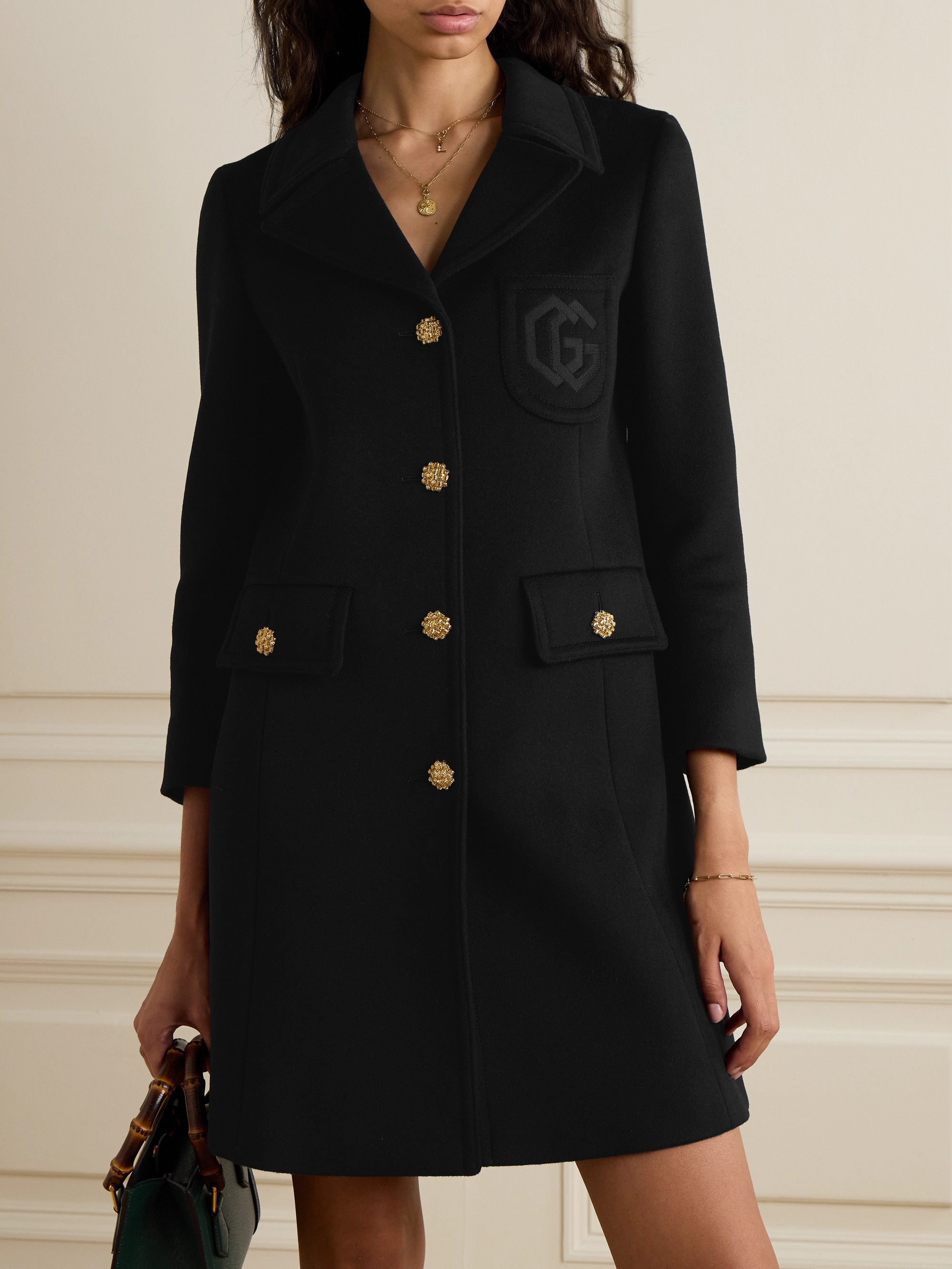 Gucci Embroidered wool coat