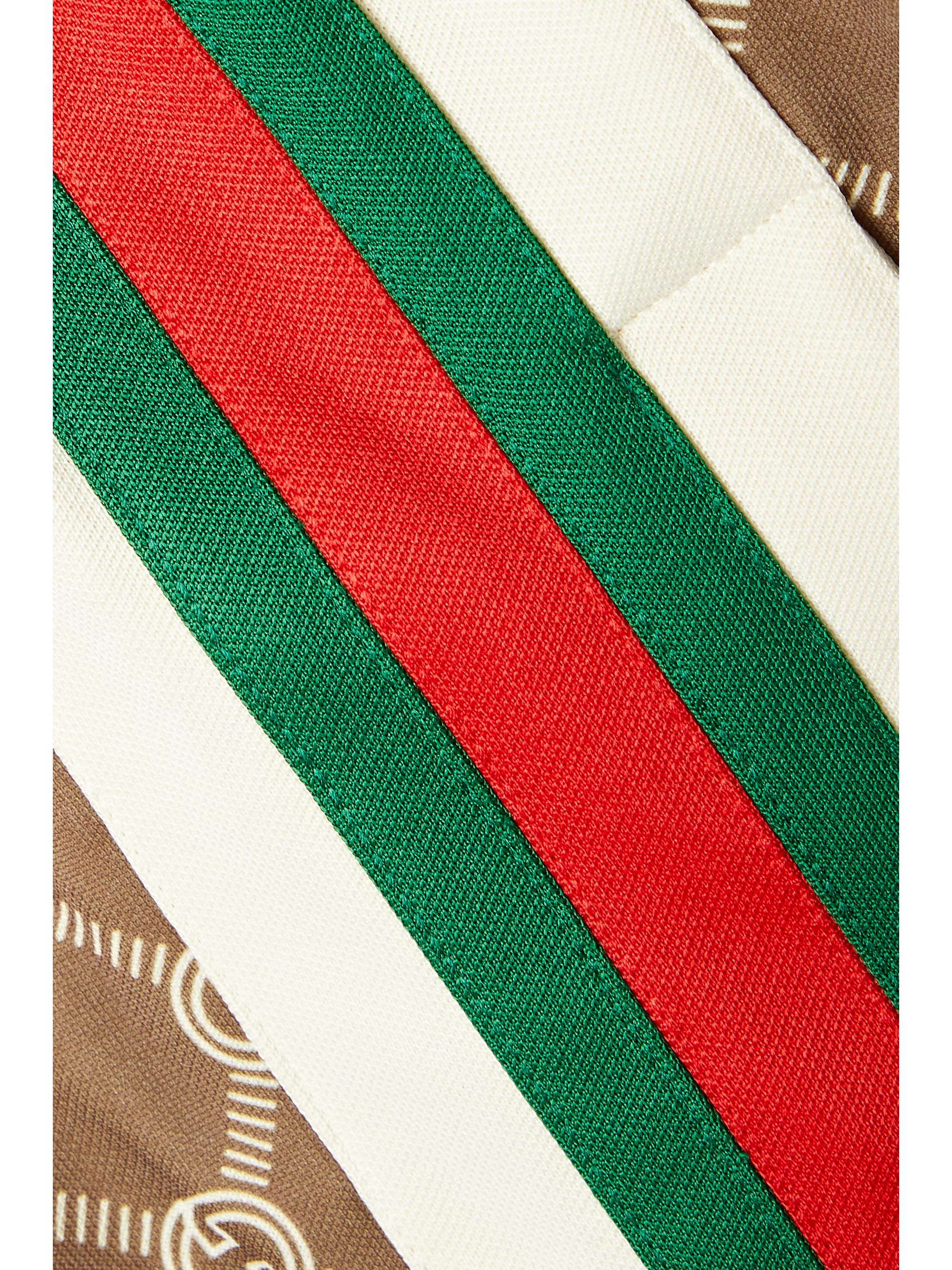 GUCCI Webbing-trimmed printed tech-jersey track pants