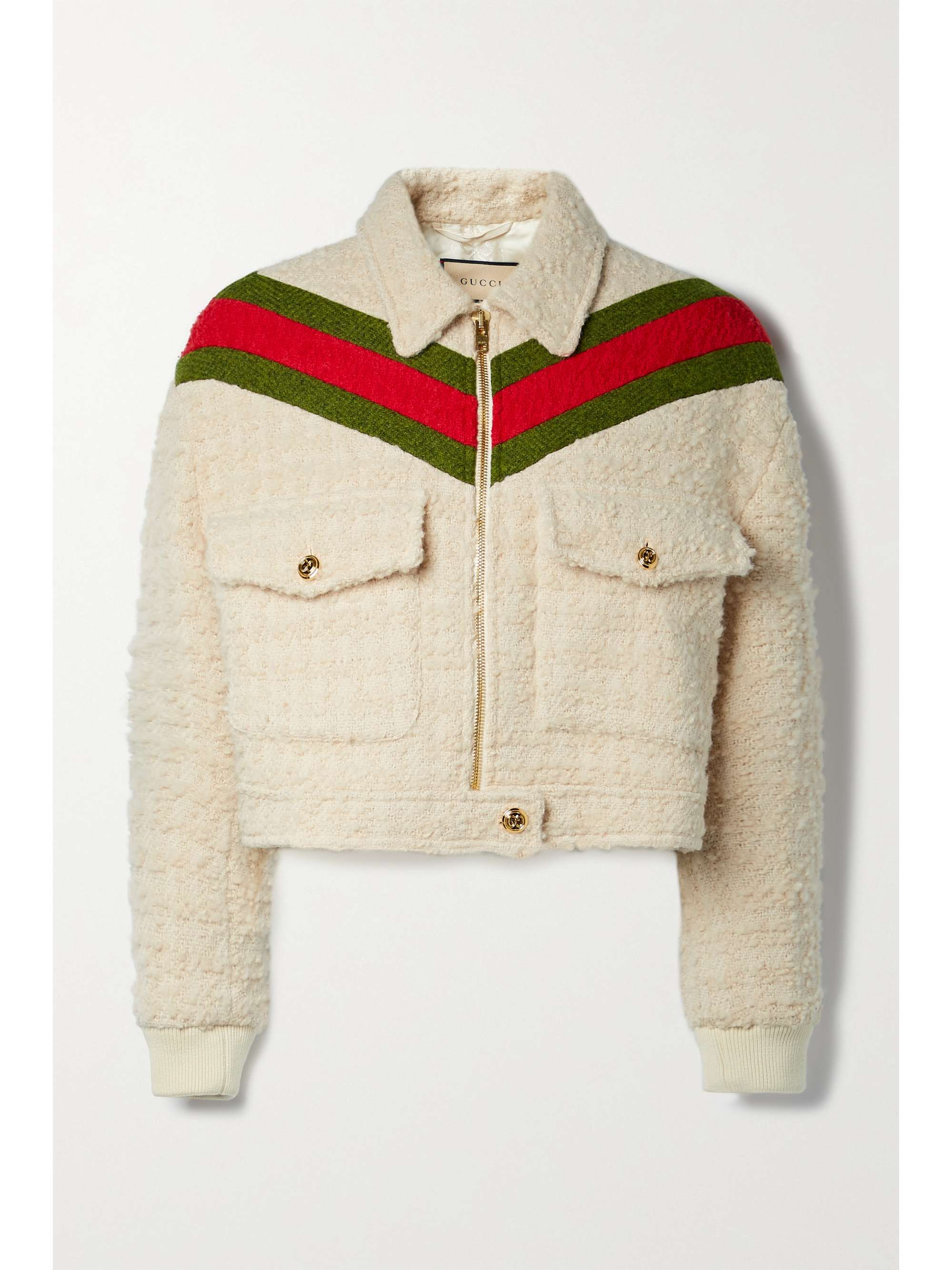 boucle fleece jacket