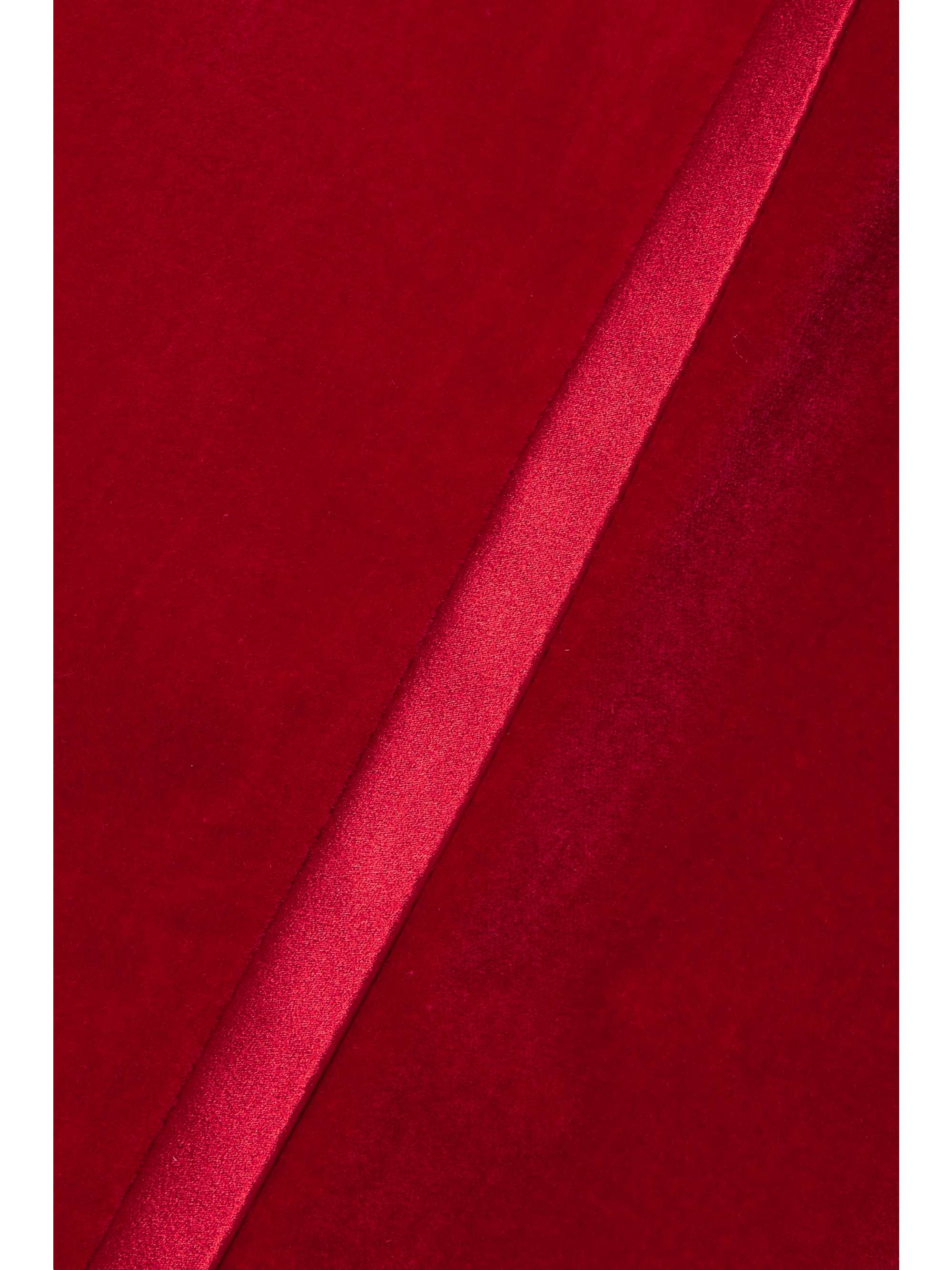 GUCCI Pantalon droit en velours de coton stretch à finitions en soie