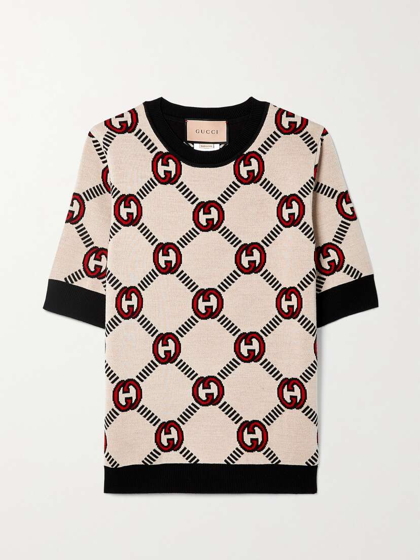 Gucci Reversible Wool-blend Jacquard Sweater