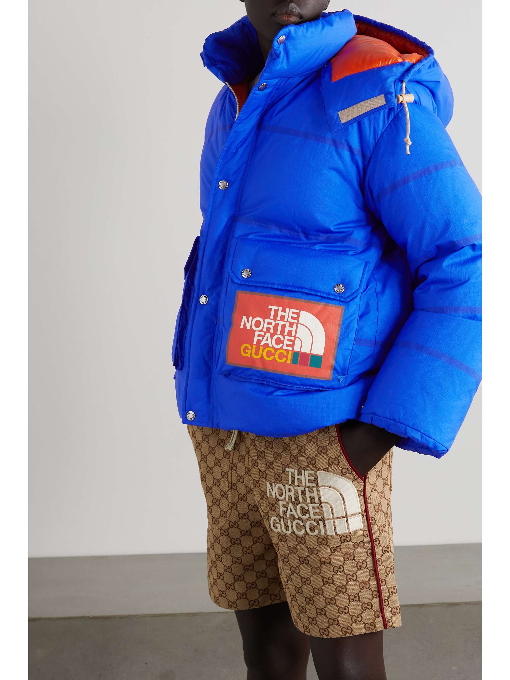 The North Face hooded quilted printed 