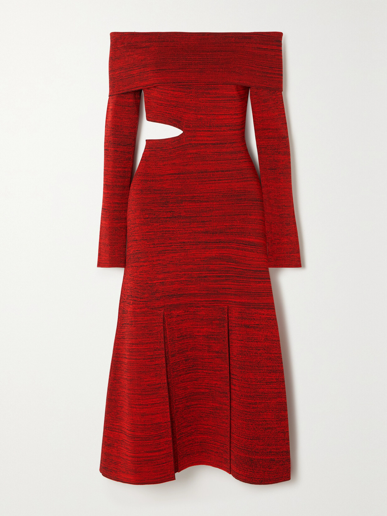 Proenza Schouler Off-the-shoulder Cutout Stretch-knit Midi Dress - Red