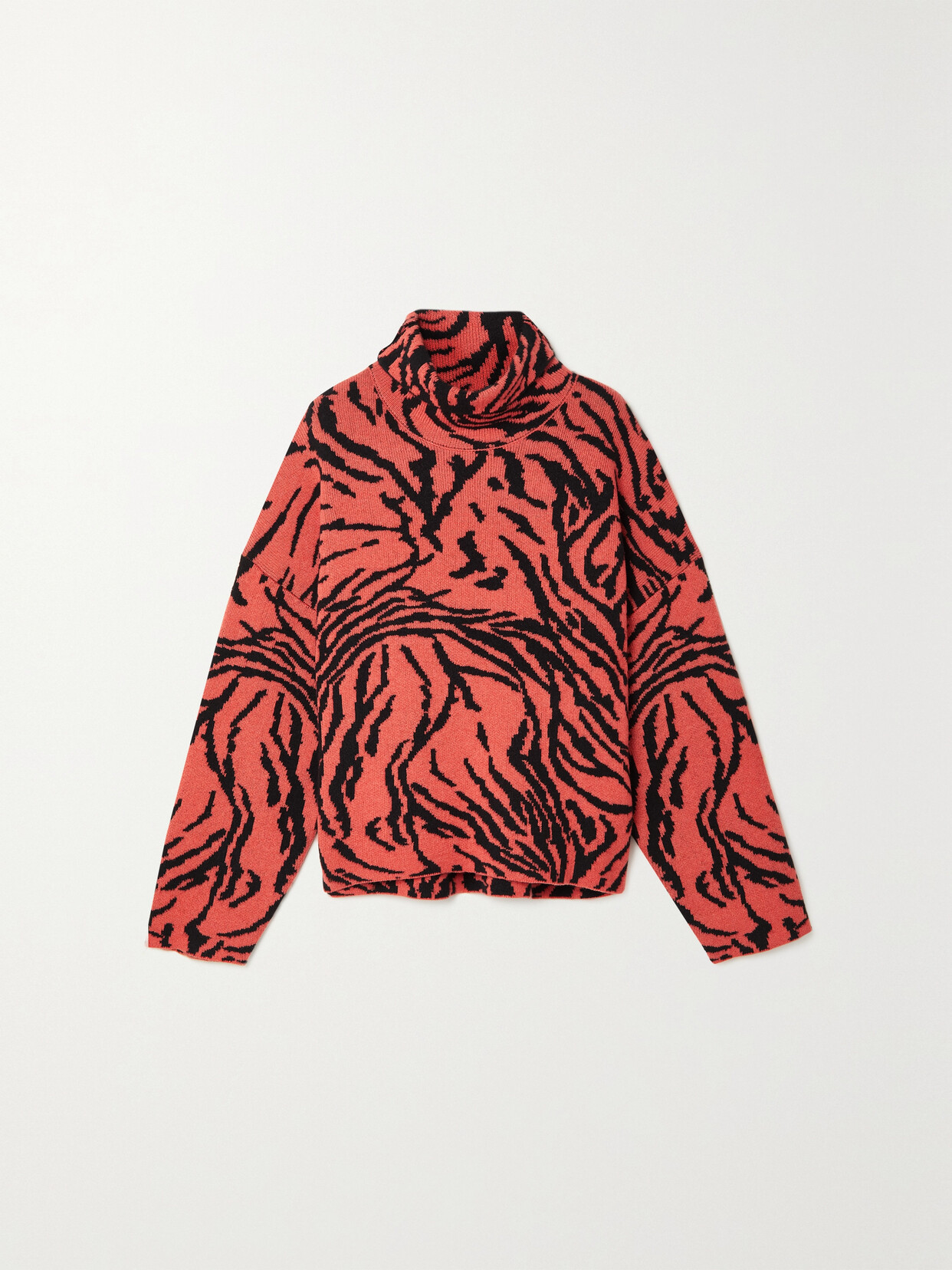 Proenza Schouler Cashmere-blend Jacquard Turtleneck Sweater - Orange