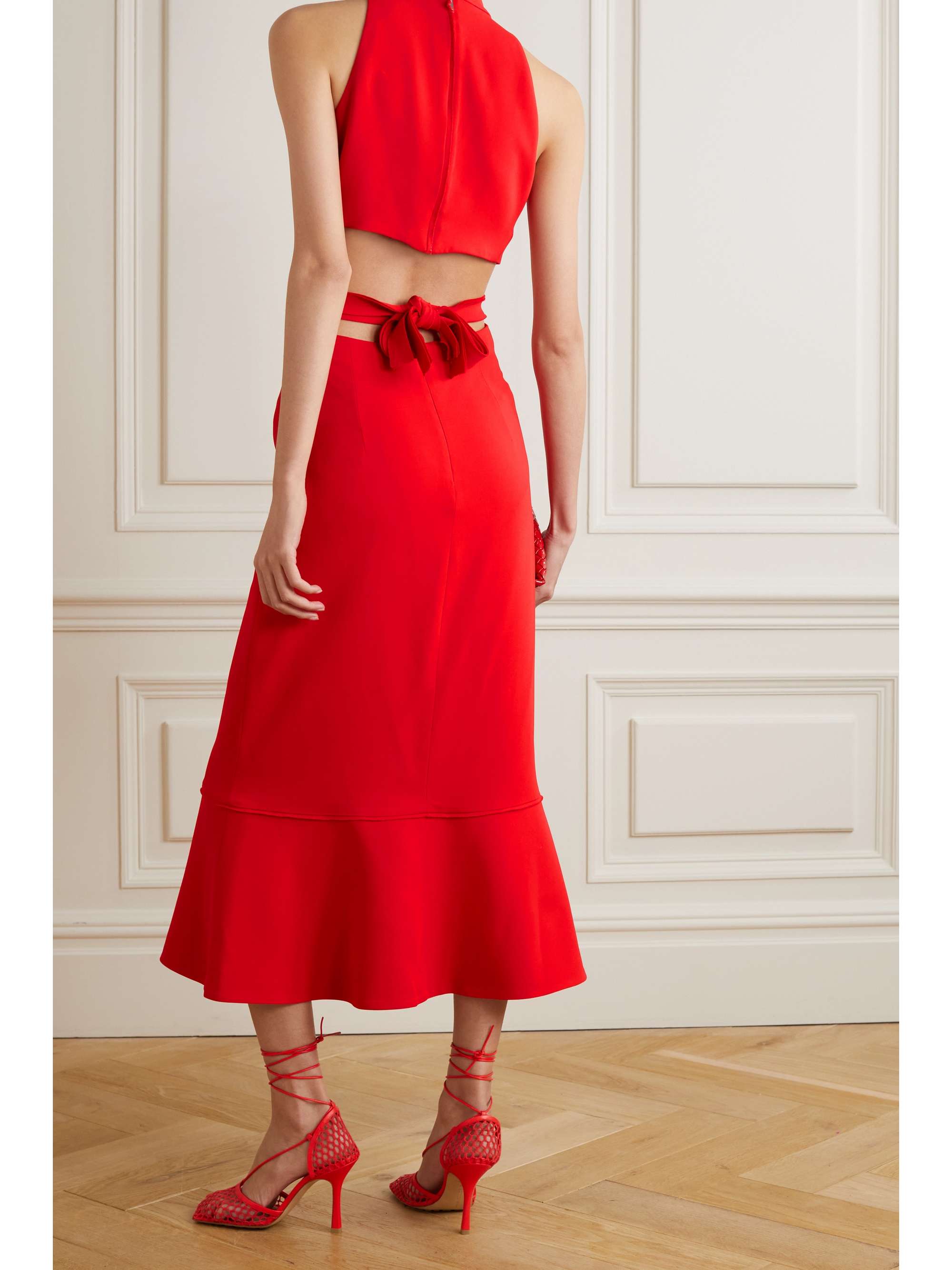 PROENZA SCHOULER Cutout stretch-cady midi dress