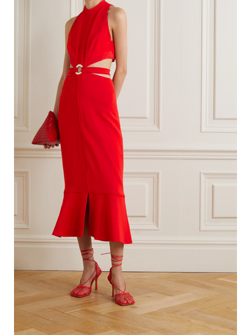 Proenza Schouler Cutout stretch-cady midi dress