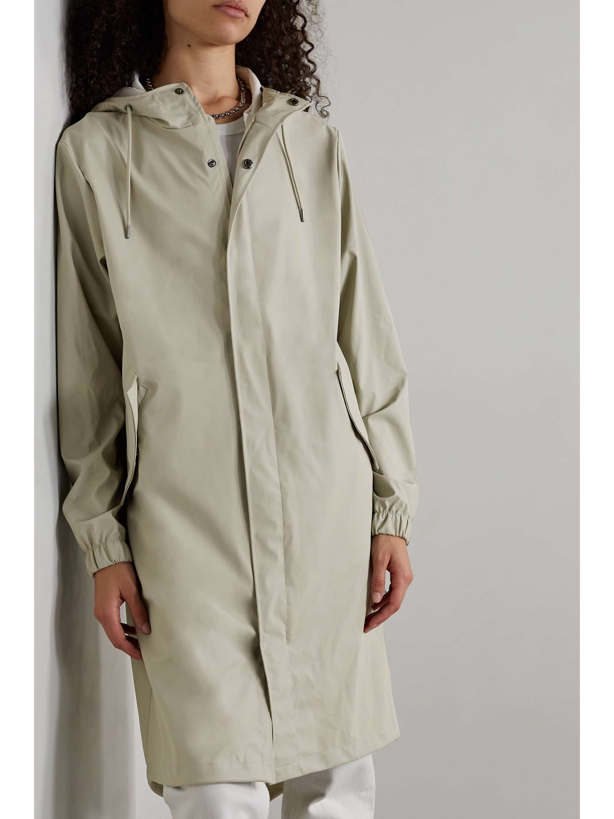 rains hooded shell parka