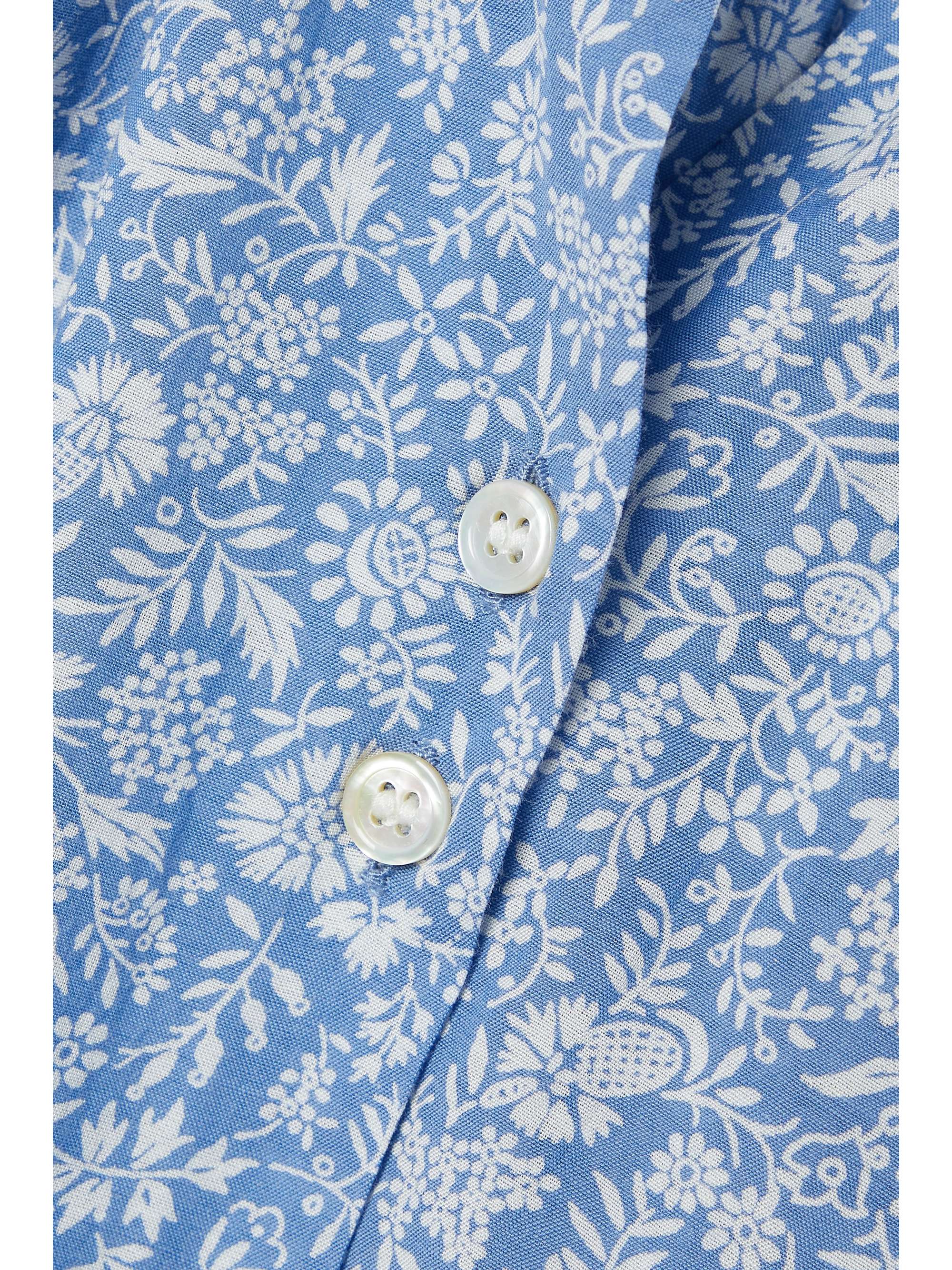 DÔEN + NET SUSTAIN Rose floral-print organic cotton-blend voile blouse