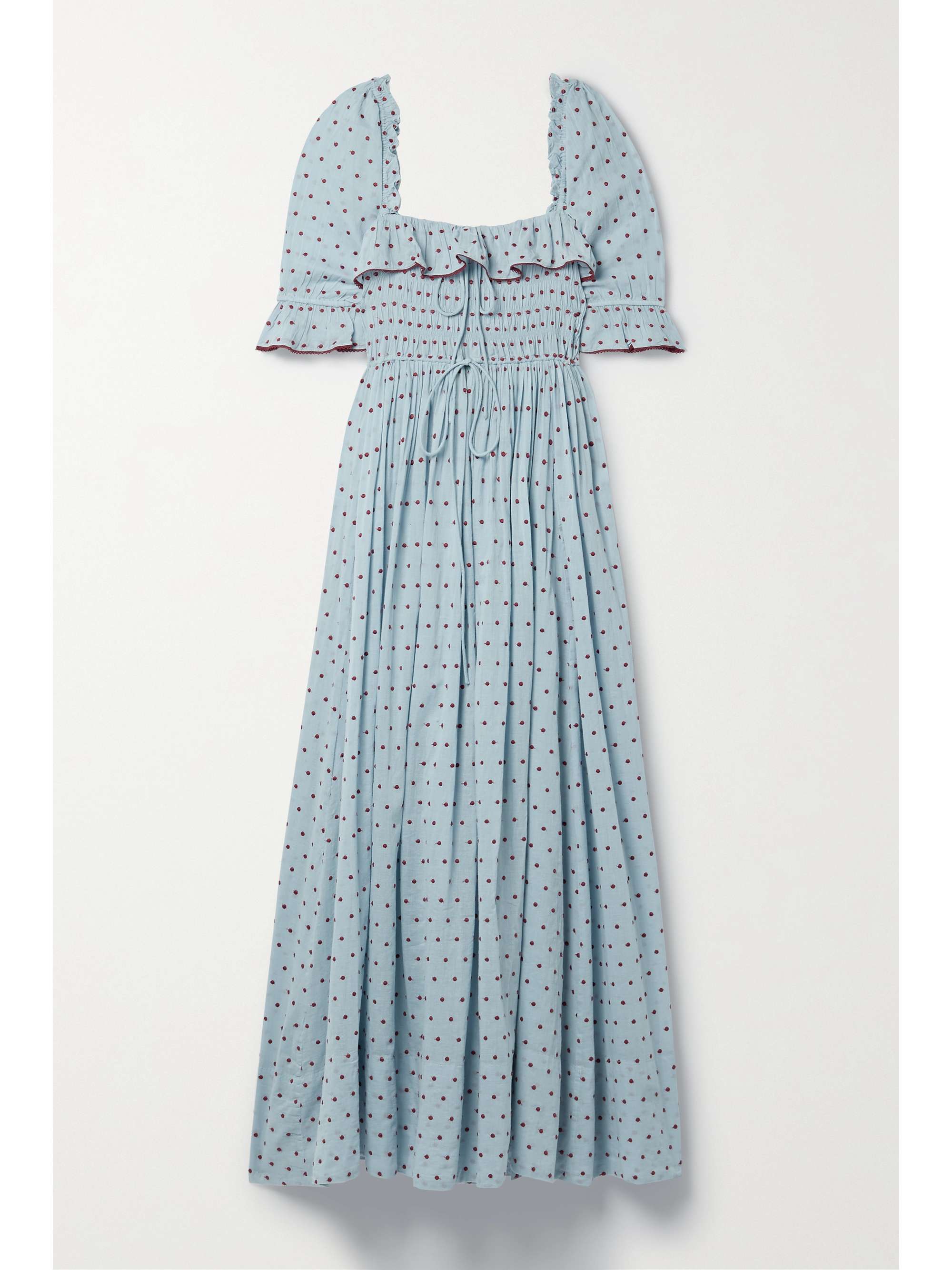 organic cotton-voile maxi dress 