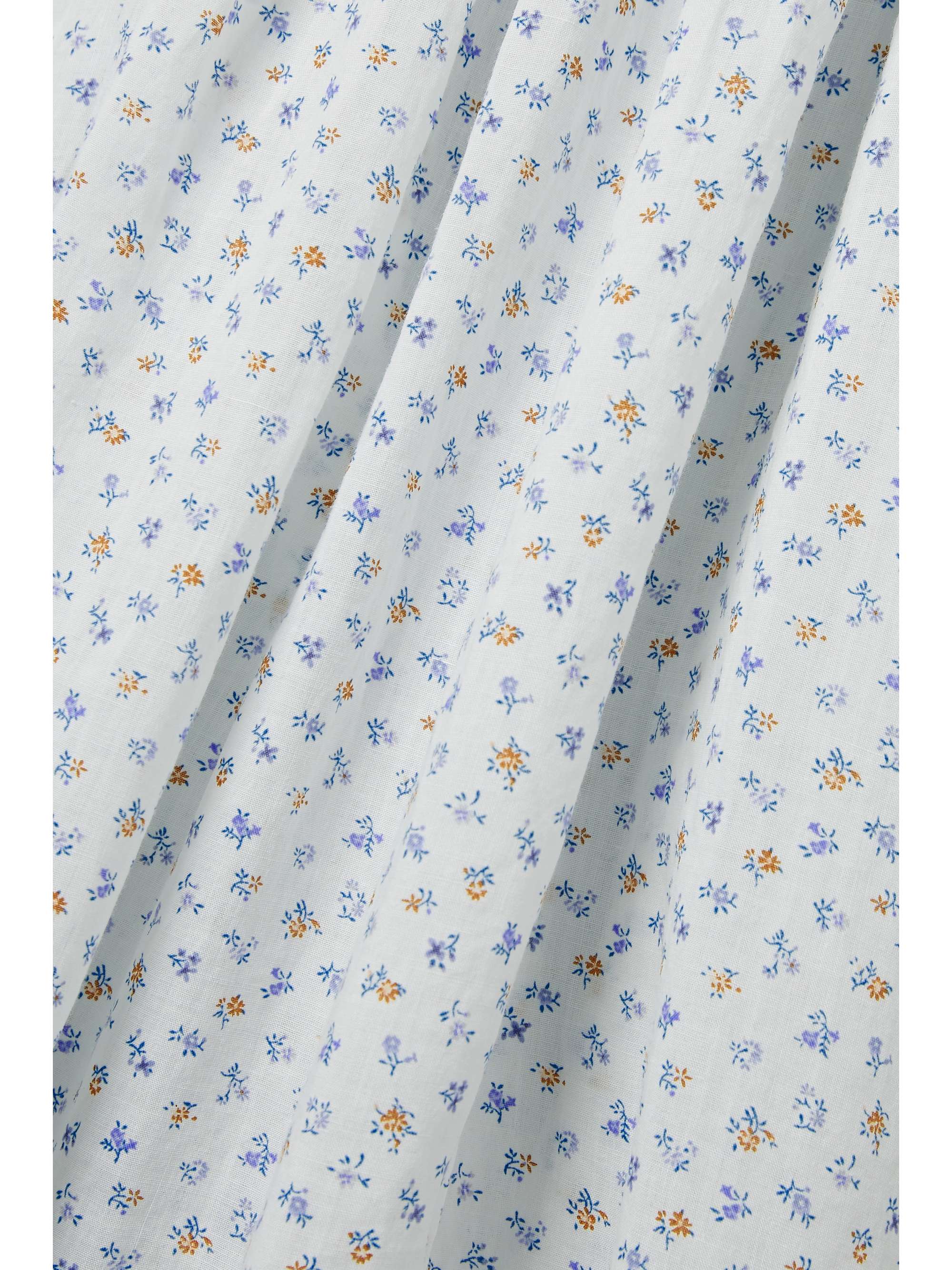 DÔEN Siena shirred floral-print ramie maxi dress