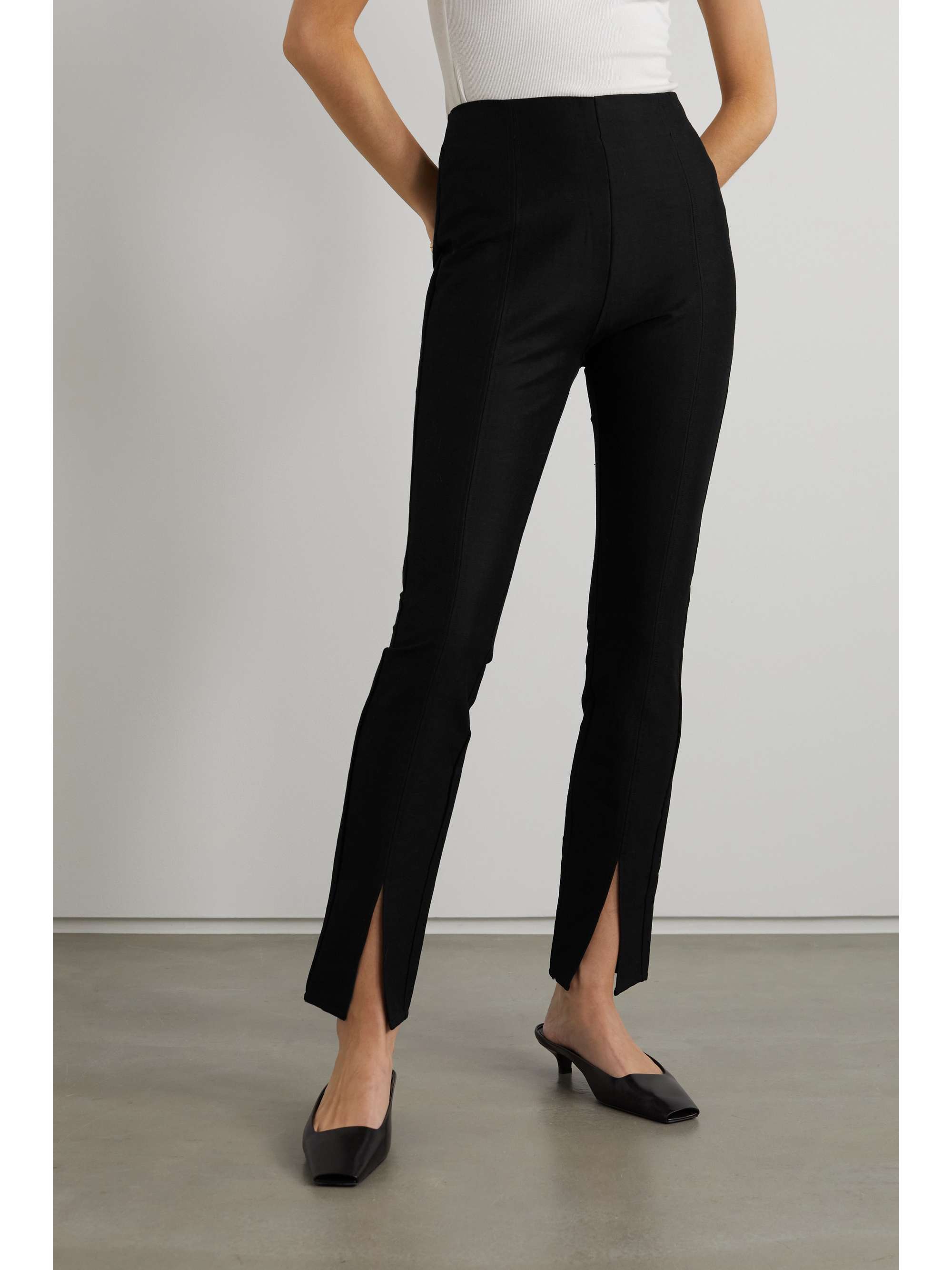 TOTEME Linen-blend slim-leg pants