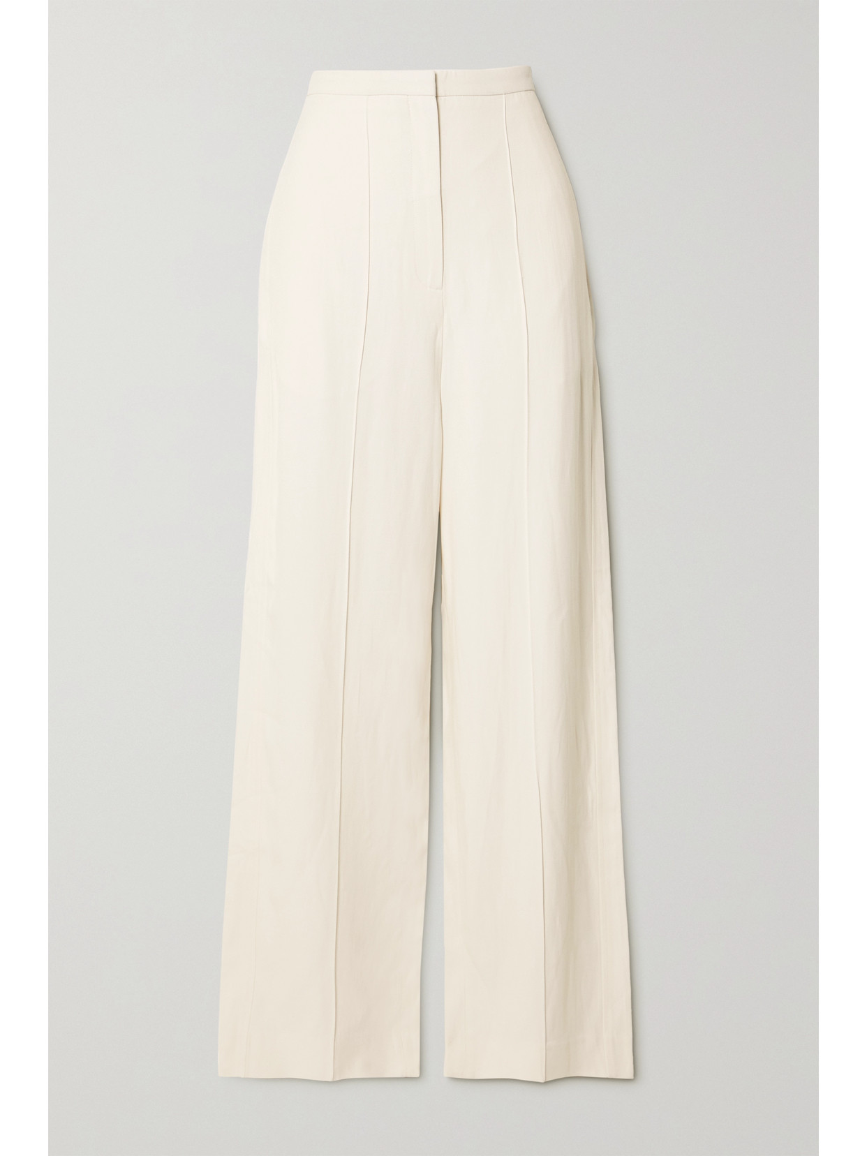 Totême Twill Wide-leg Pants In Off-white