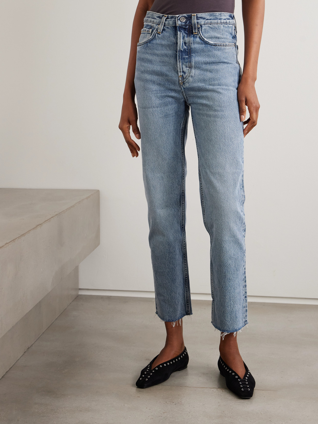 + Net Sustain Classic Cut High-Rise Straight-Leg Organic Jeans