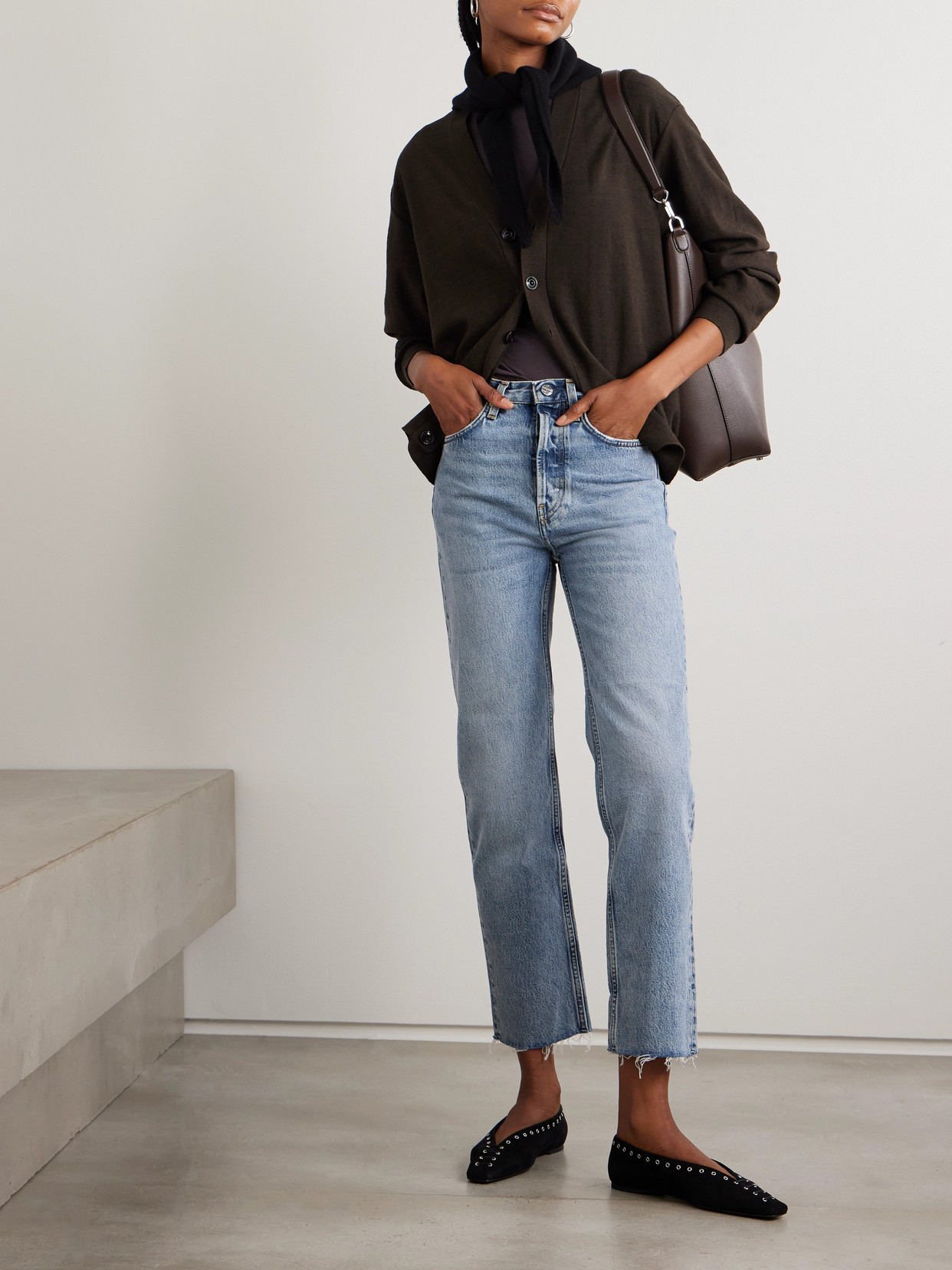 + Net Sustain Classic Cut High-Rise Straight-Leg Organic Jeans