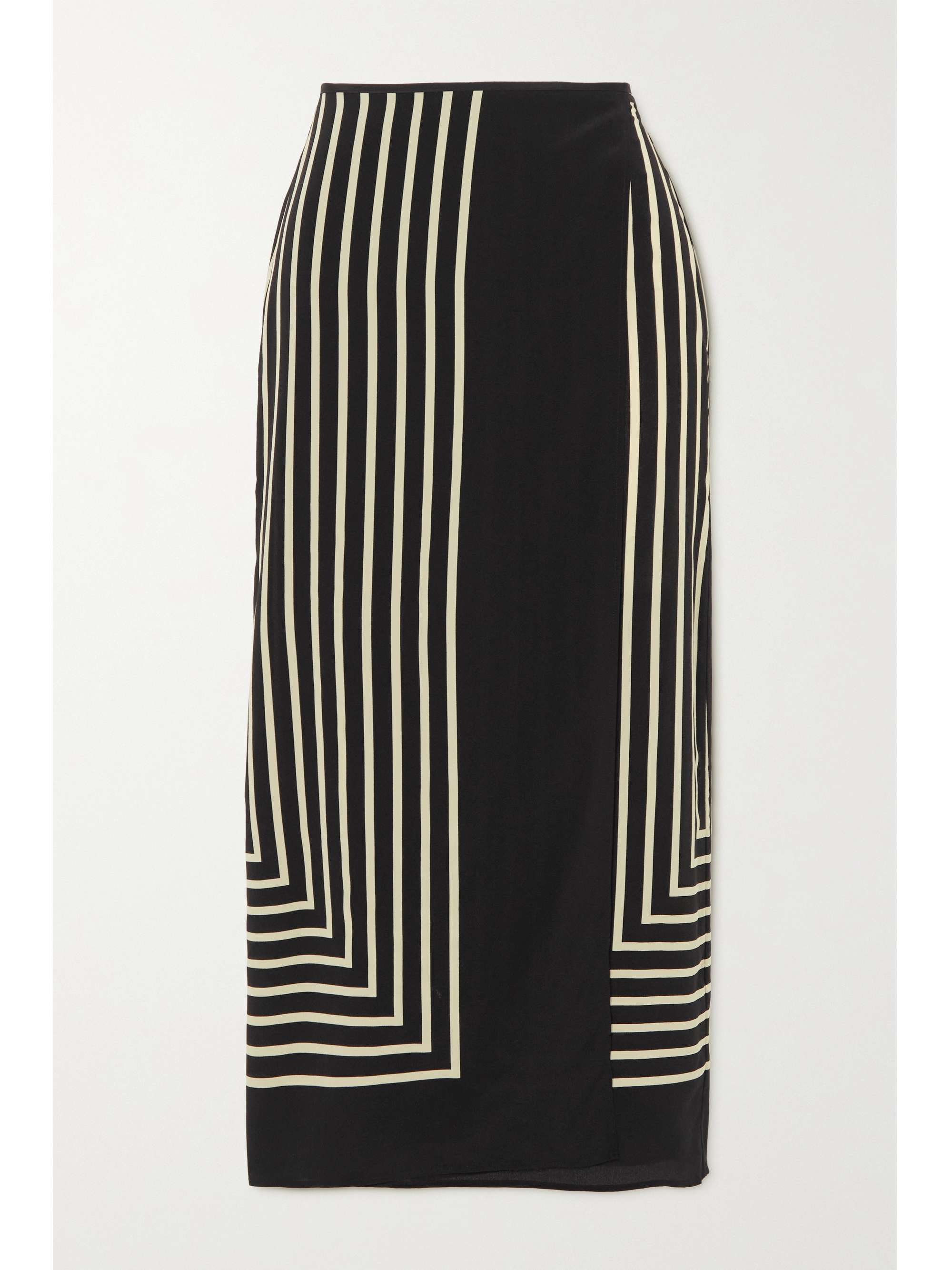 TOTEME Monogram silkjacquard wrap midi skirt NETAPORTER