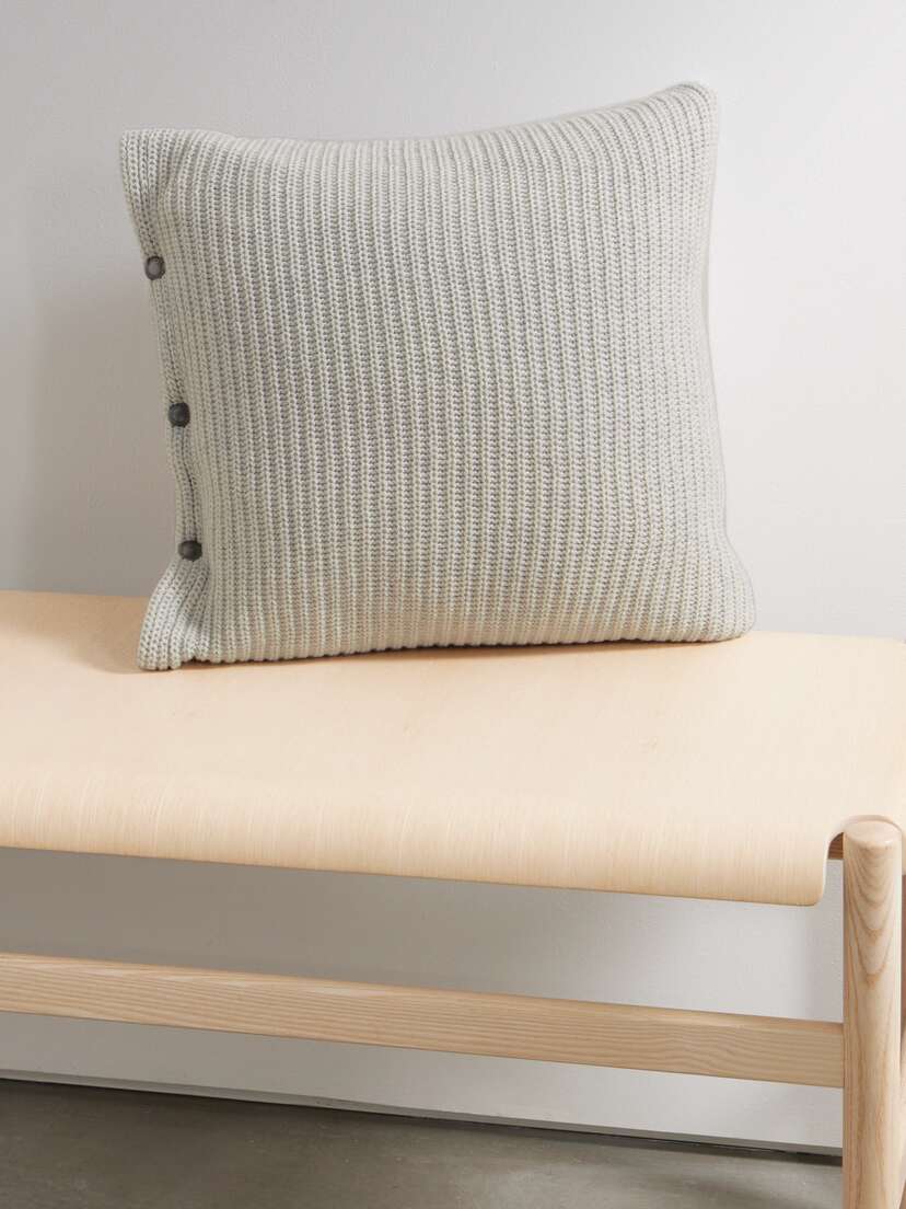 Brunello Cucinelli Ribbed Cashmere Down Cushion