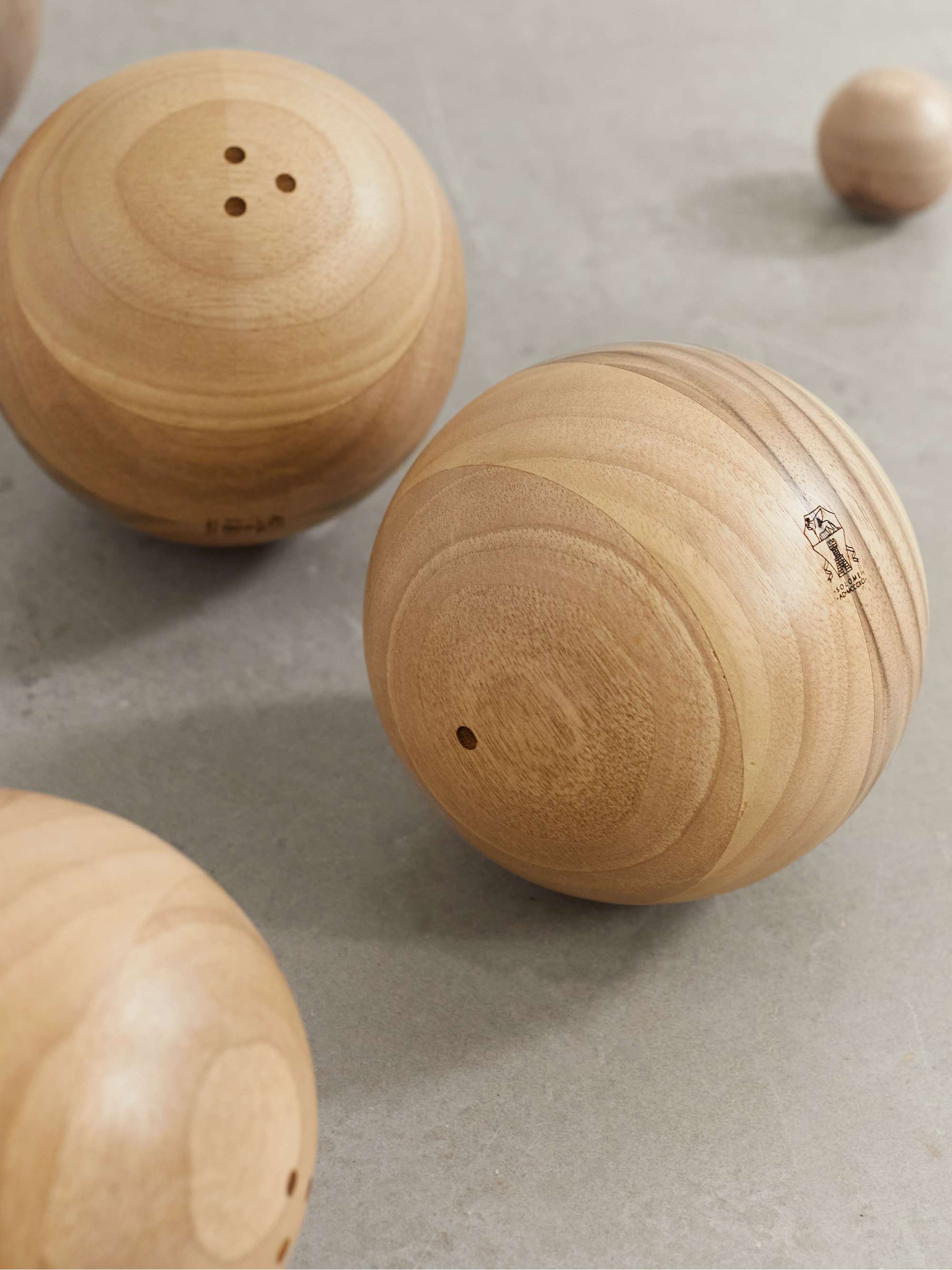 BRUNELLO CUCINELLI Walnut and leather bowls set