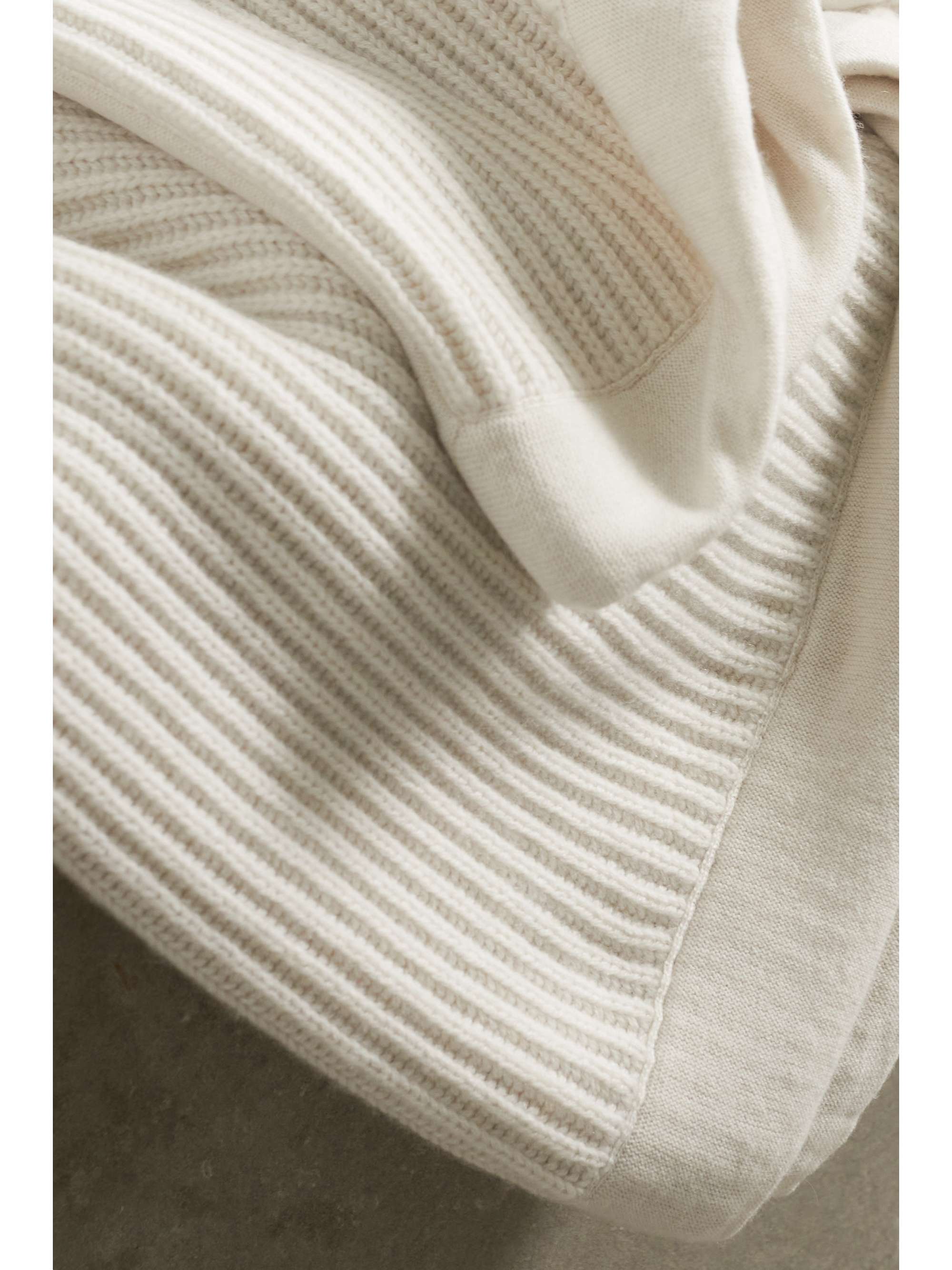 BRUNELLO CUCINELLI Ribbed cashmere throw