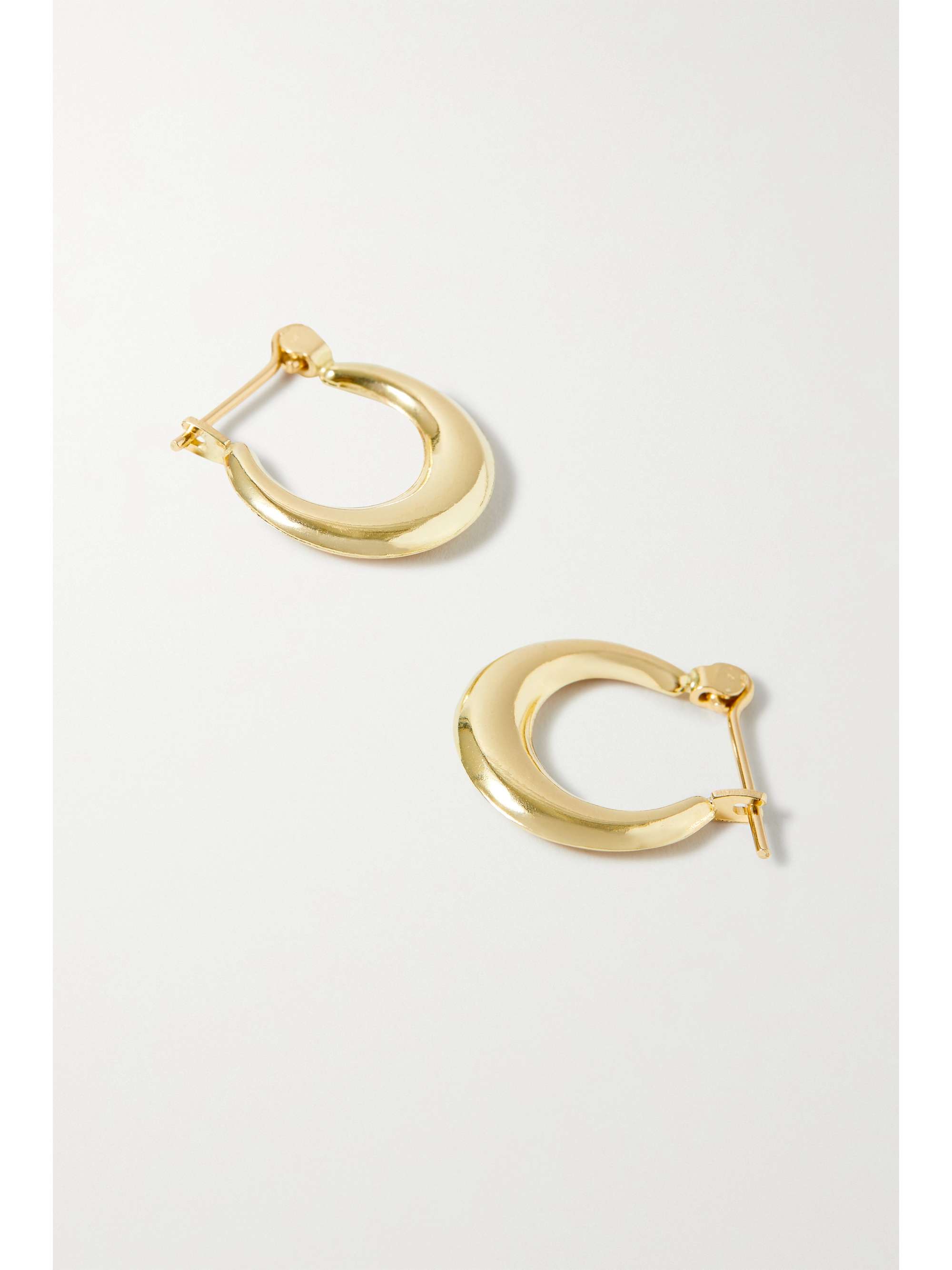 LOREN STEWART Mini Pirate 14-karat gold hoop earrings