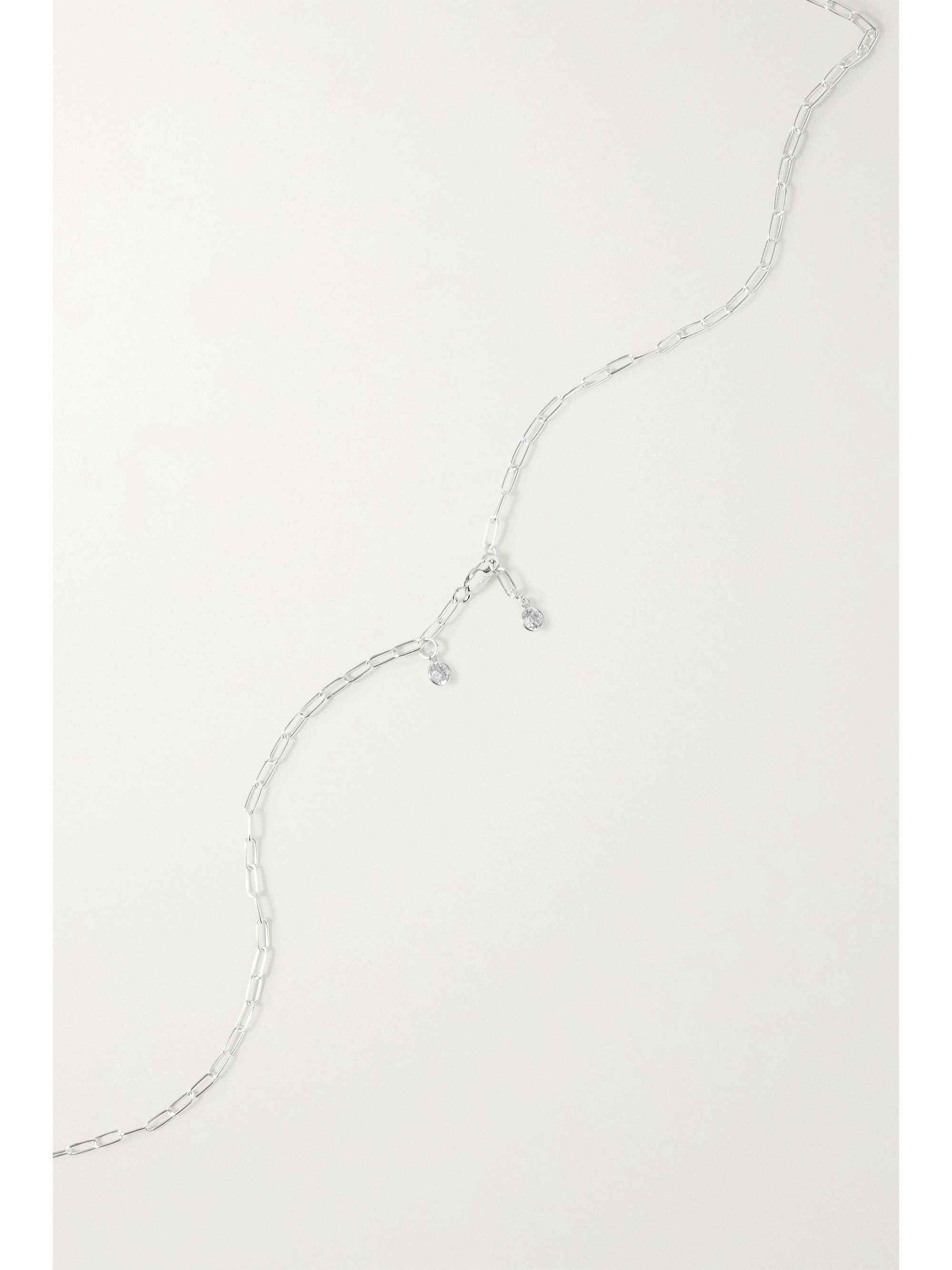 LOREN STEWART Silver cubic zirconia body chain