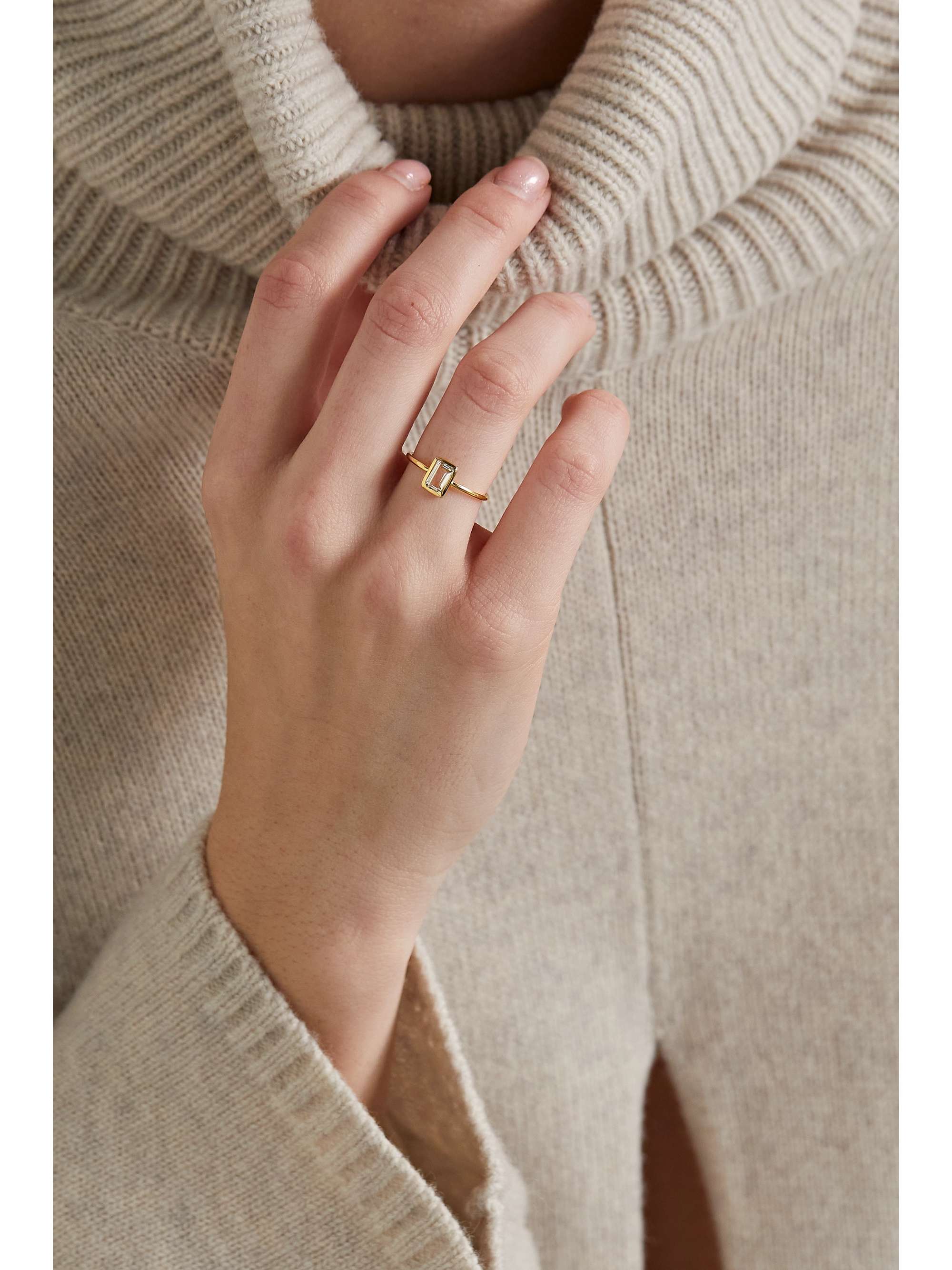 LOREN STEWART 14-karat gold topaz ring