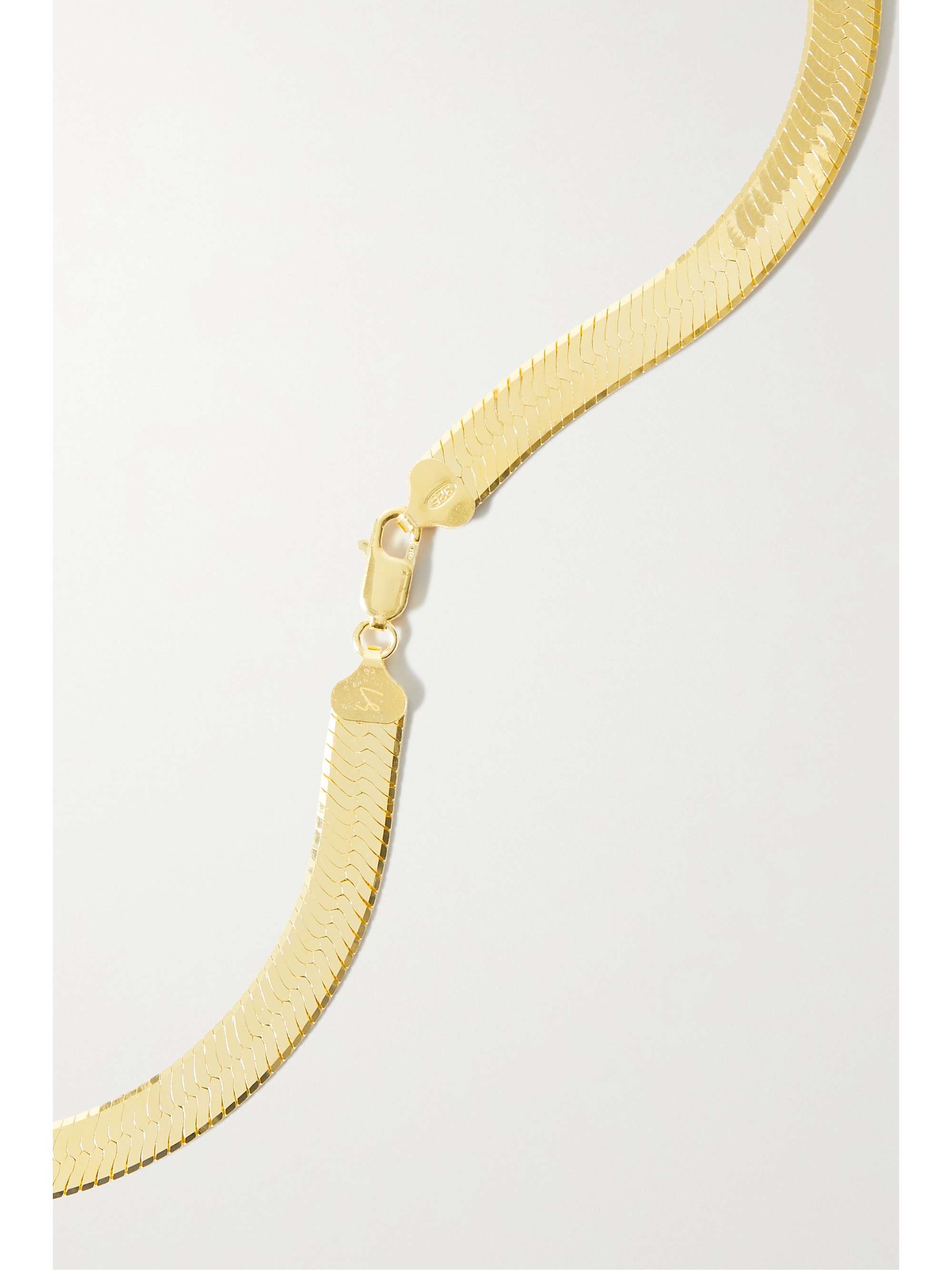 LOREN STEWART Bronte Herringbone gold vermeil necklace