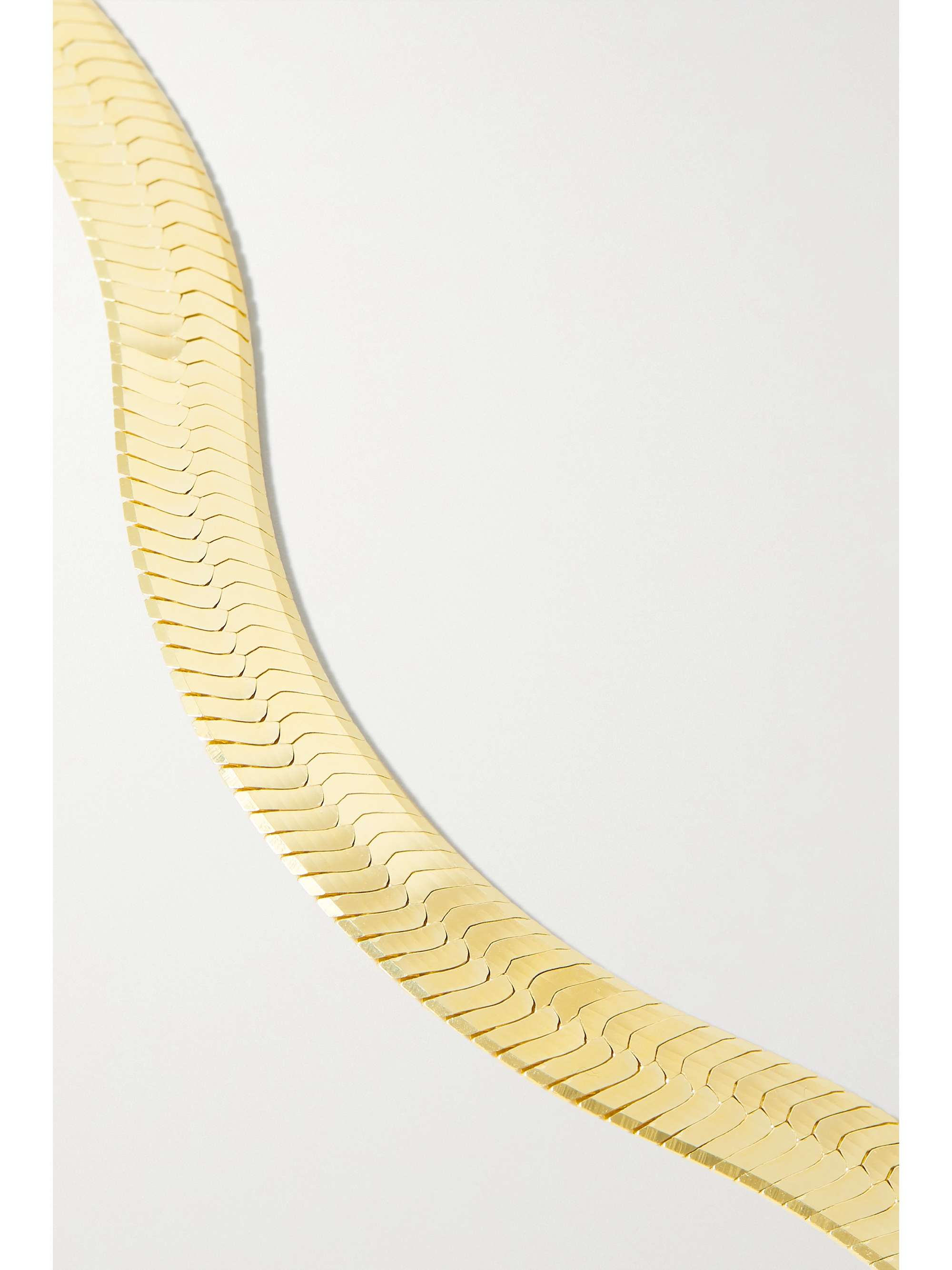 LOREN STEWART Bronte Herringbone gold vermeil necklace
