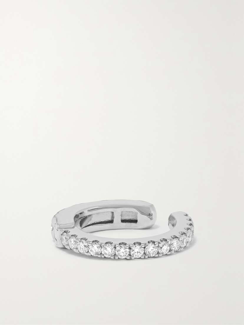 MARIA TASH Eternity 18-karat White Gold Diamond Ear Cuff