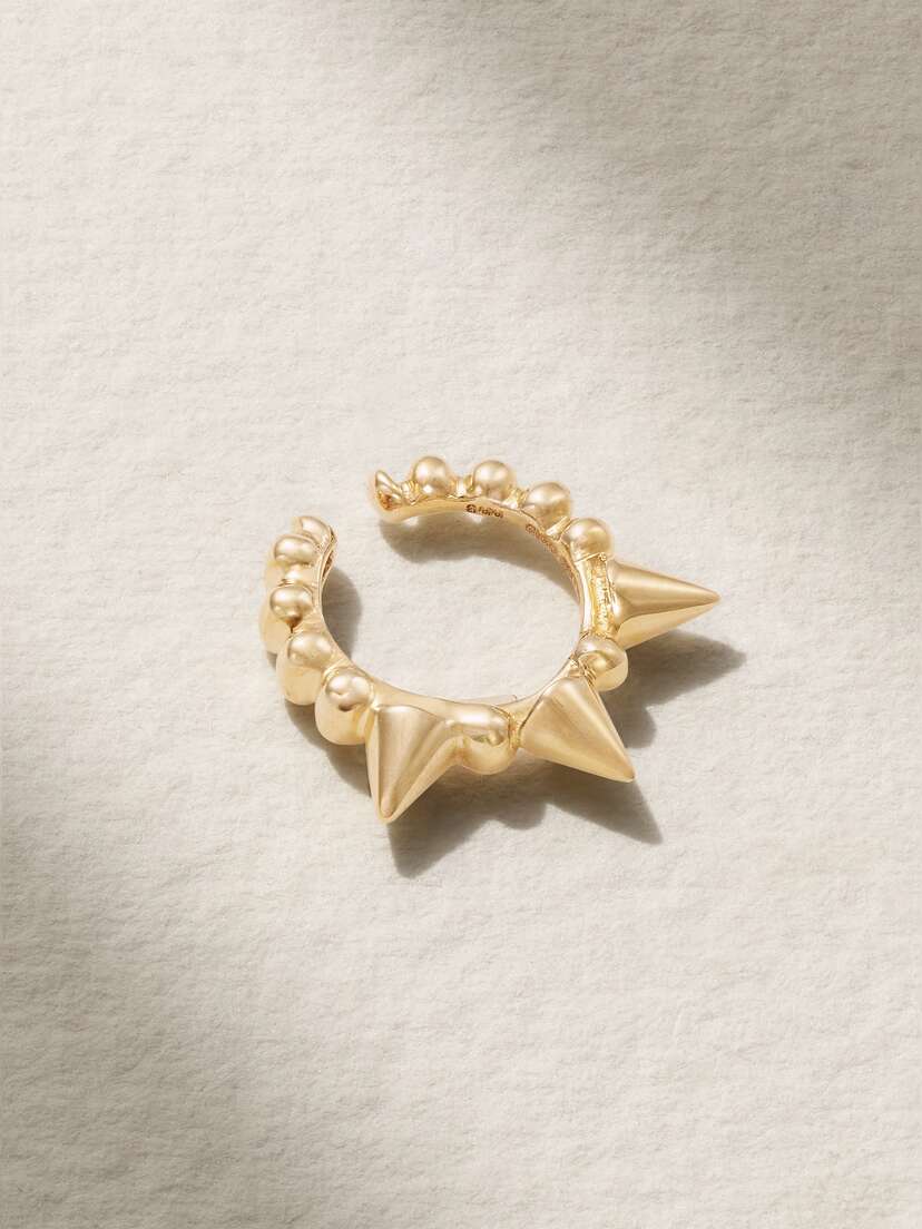 MARIA TASH Triple Spike 8mm 14-karat Gold Ear Cuff