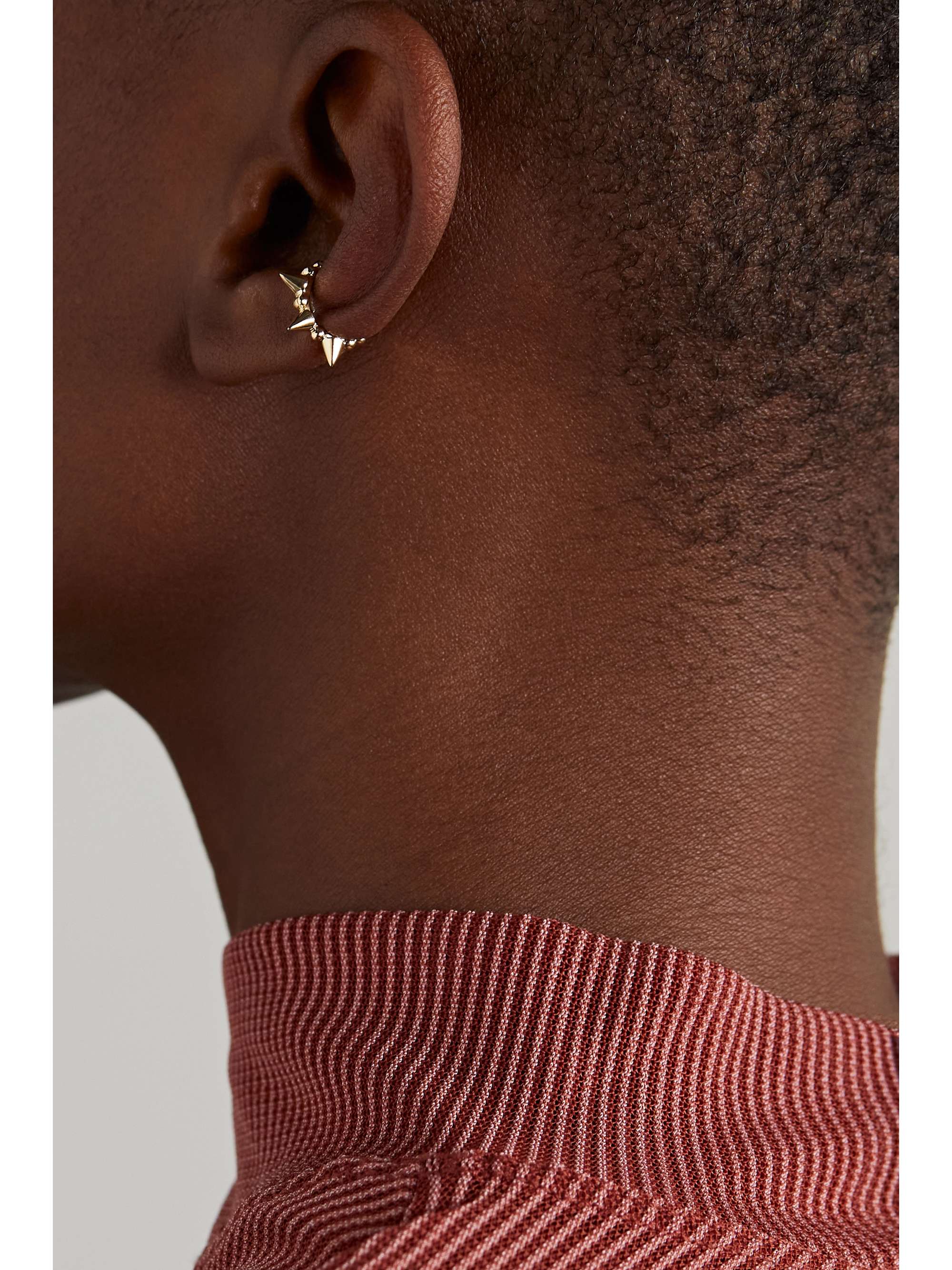 MARIA TASH Triple Spike 8mm 14-karat gold ear cuff