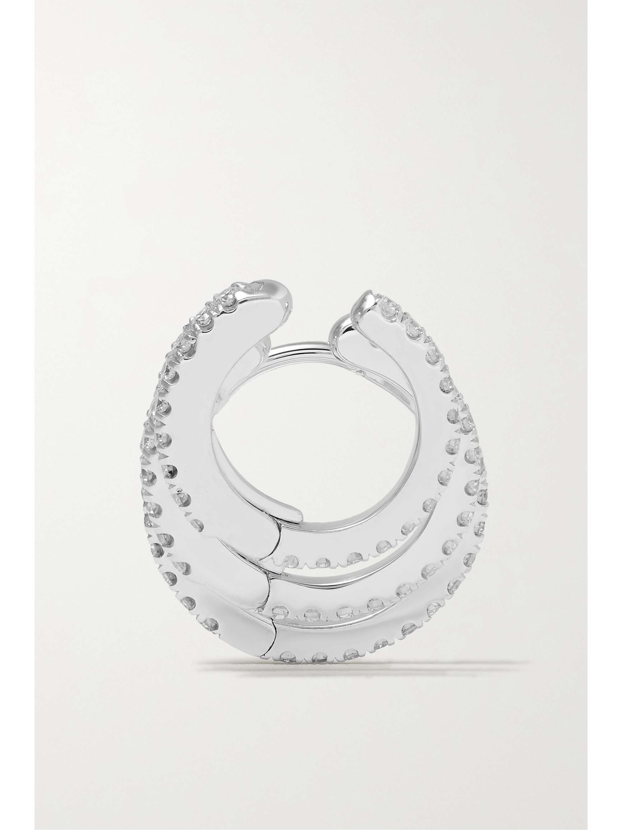 MARIA TASH Eternity 18-karat white gold diamond hoop earring