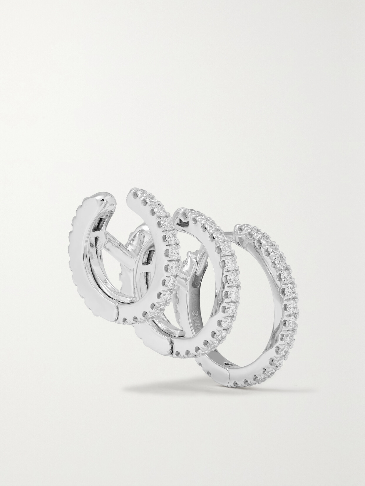 MARIA TASH Eternity 18-karat White Gold Diamond Hoop Earring - R