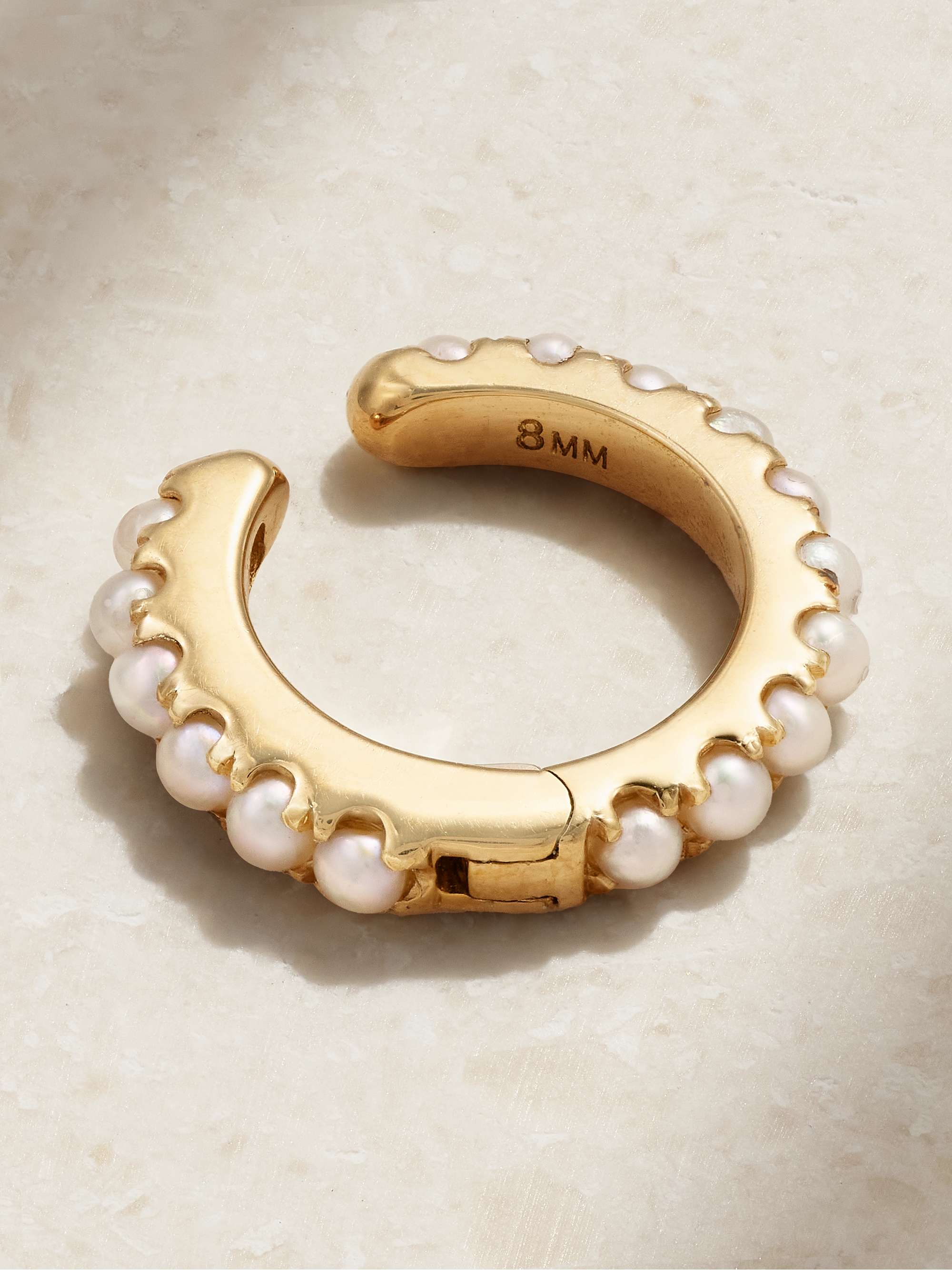 MARIA TASH Eternity 14-karat gold pearl ear cuff