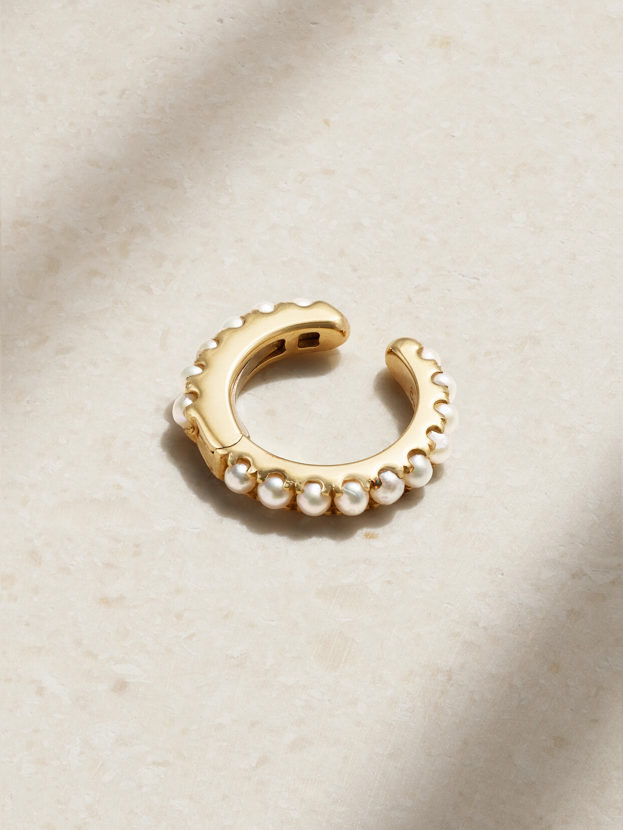 Shop Maria Tash Eternity 14-karat Gold Pearl Ear Cuff